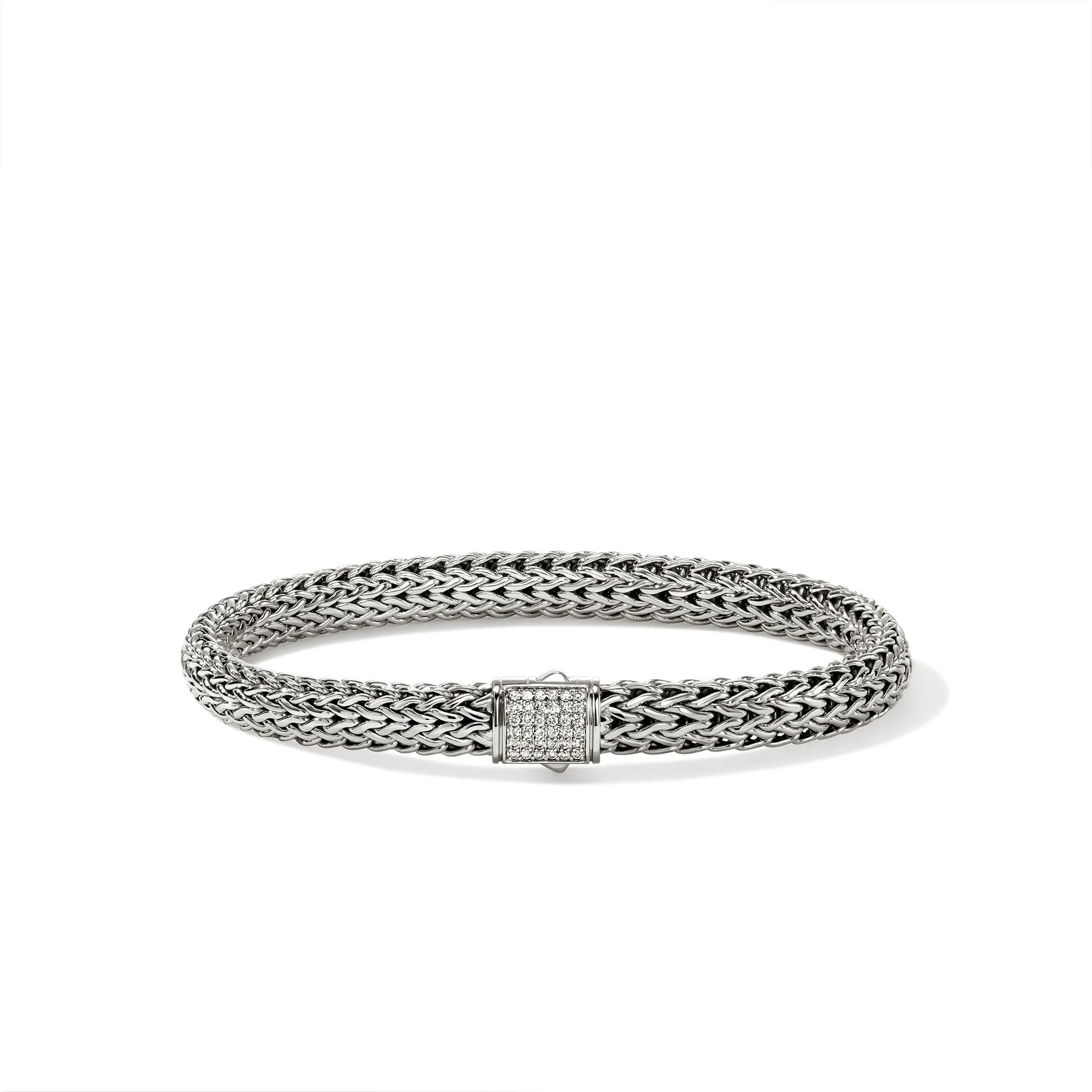 Icon Bracelet, Sterling Silver, Diamonds, 6.5MM|BUP9909042DI sold by John Hardy