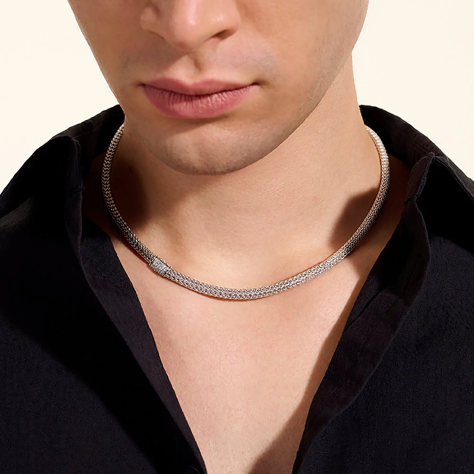 Icon Necklace, Sterling Silver, Diamonds, 5MM|NBP9900962DI sold by John Hardy product image thumbnail 5