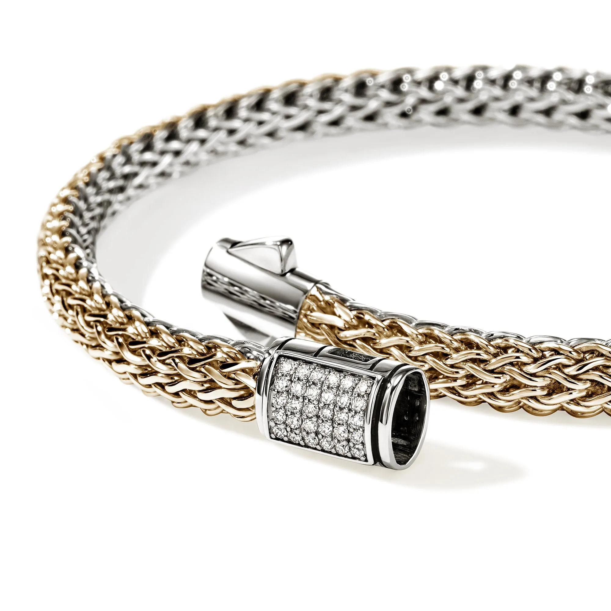 Icon Bracelet, Reversible, Gold, Sterling Silver, Diamonds, 5MM|BUZZP9900962RVDI sold by John Hardy product image thumbnail 2