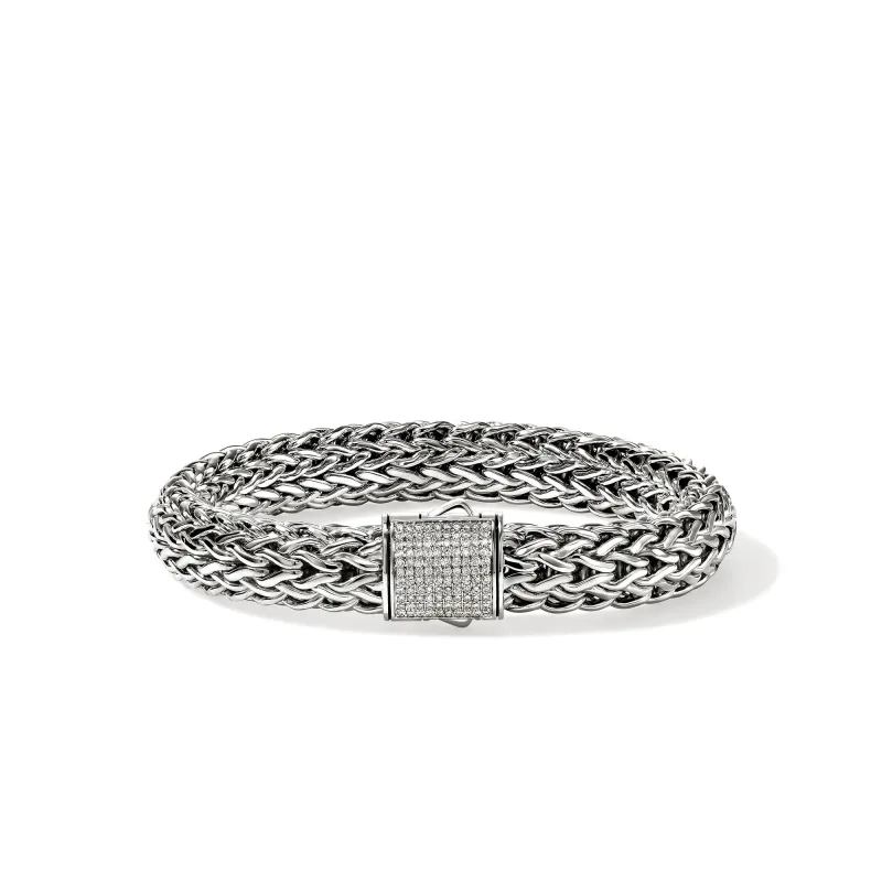 Icon Bracelet, Sterling Silver, Diamonds, 10.5MM|BUP9994042DI sold by John Hardy