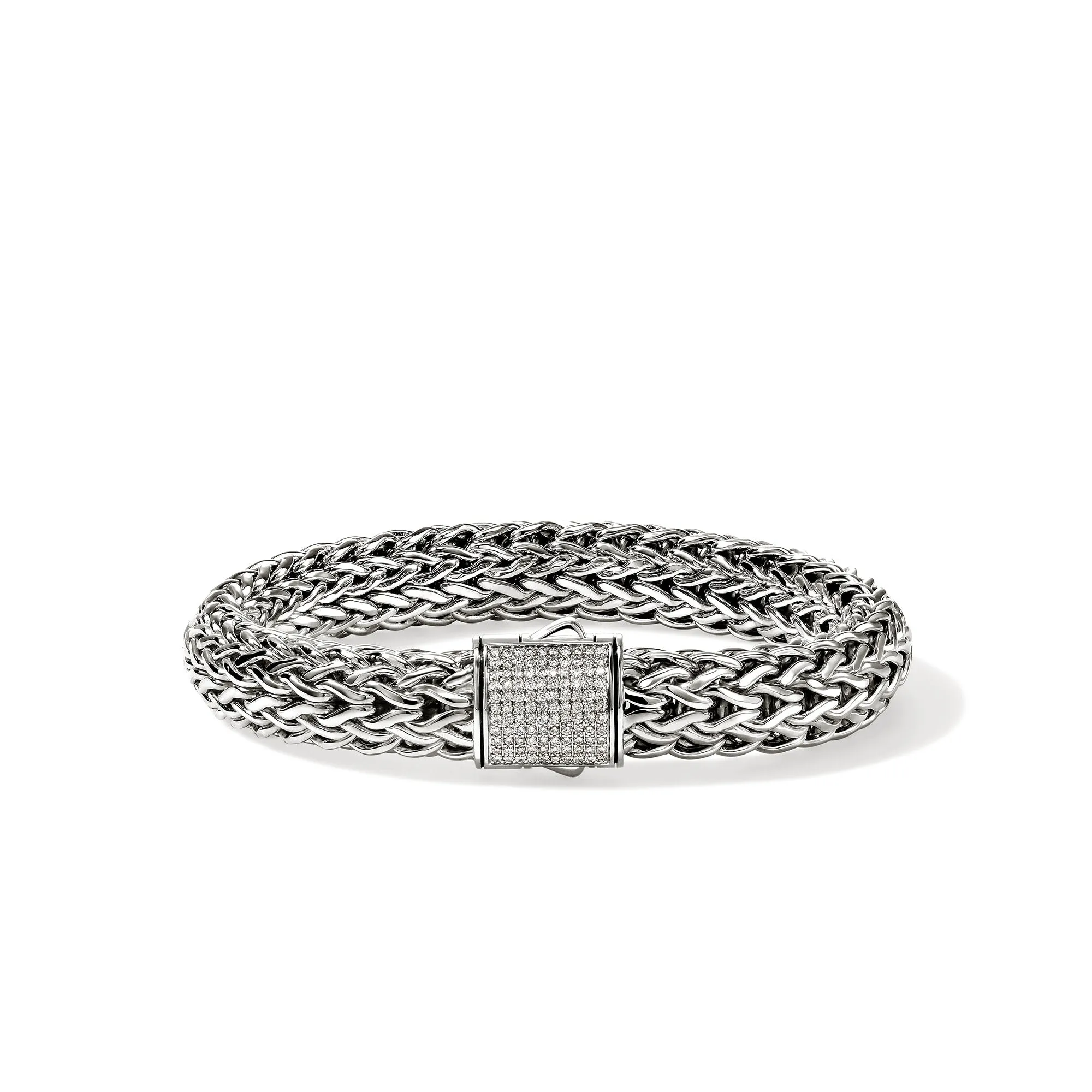Icon Bracelet, Sterling Silver, Diamonds, 10.5MM|BUP9994042DI sold by John Hardy