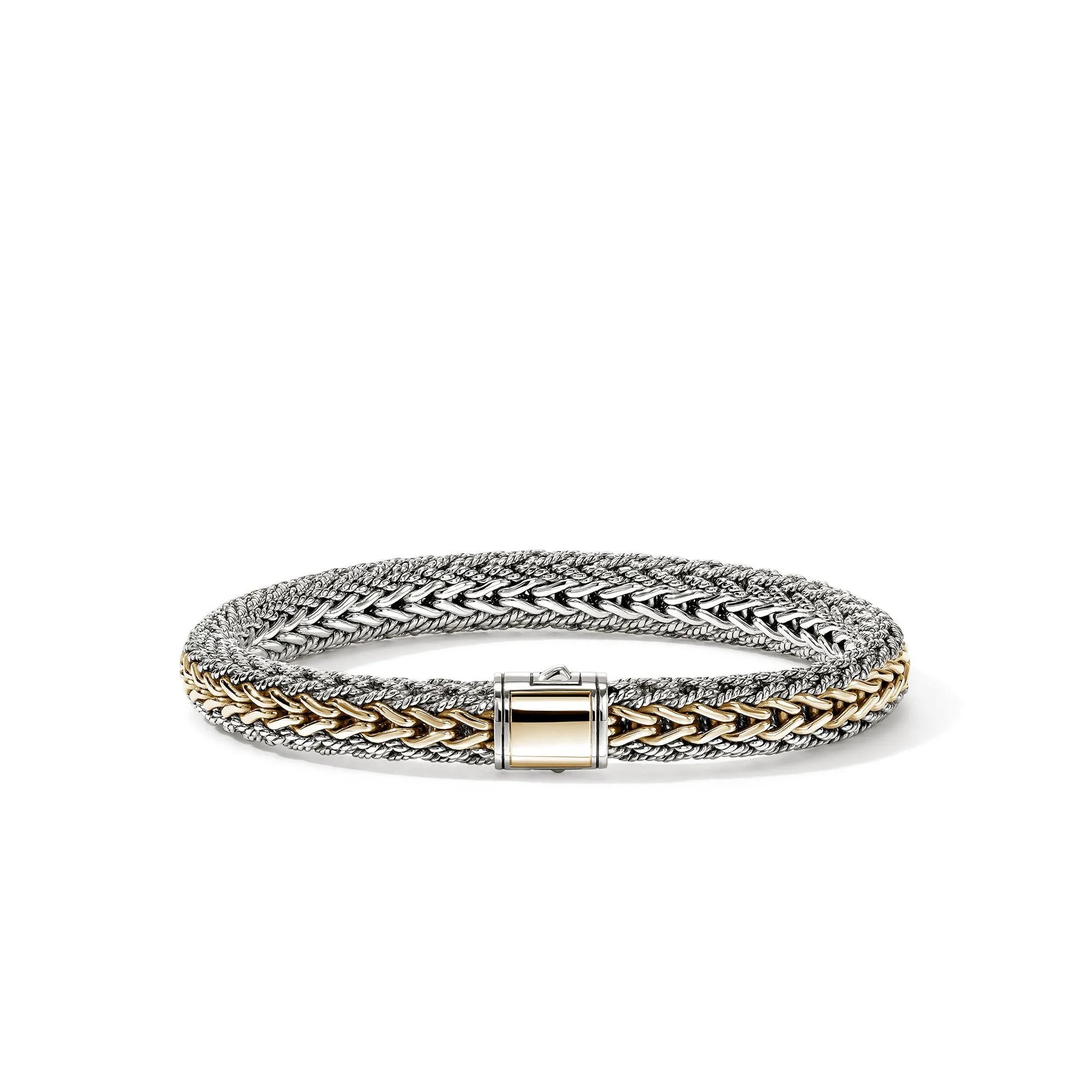 Icon Bracelet, Reversible, Gold, Sterling Silver, 7.5MM|BUZZ990401RV sold by John Hardy