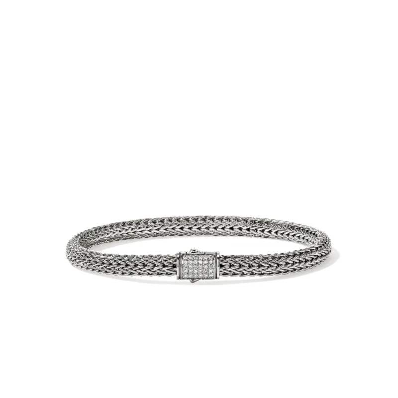 Icon Bracelet, Sterling Silver, Diamonds, 5MM|BUP9900962DI sold by John Hardy
