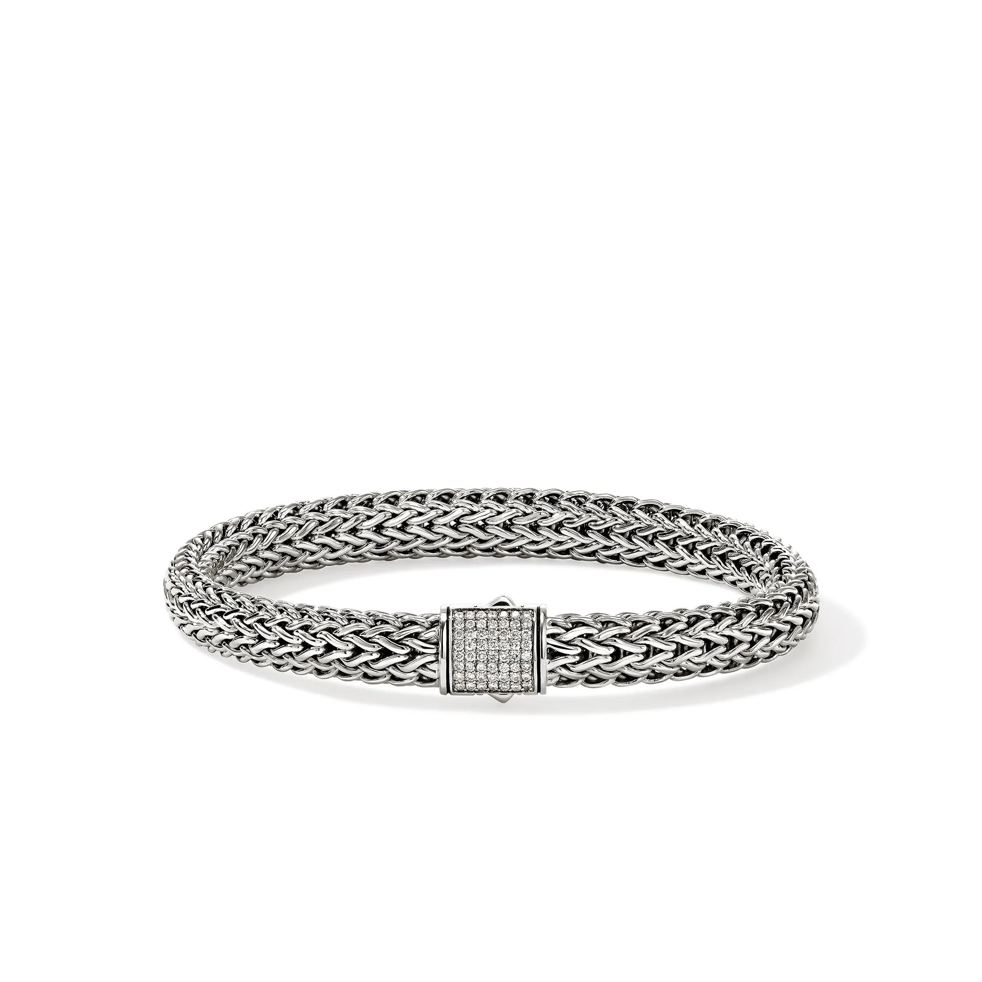 Icon Bracelet, Sterling Silver, Diamonds, 7.5MM|BUP9904002DI sold by John Hardy