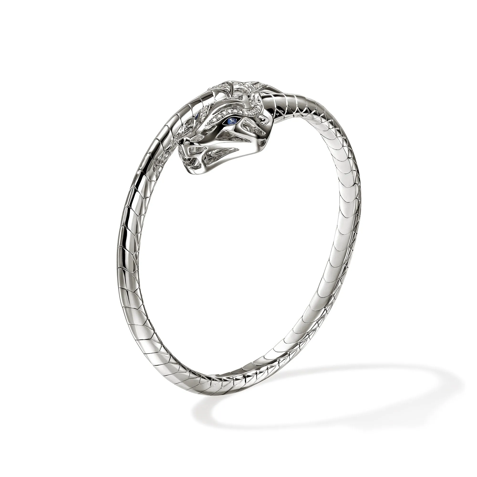 Naga Flex Cuff, Sterling Silver, Diamonds, Blue Sapphires|CBP603682BSPDI sold by John Hardy product image thumbnail 3