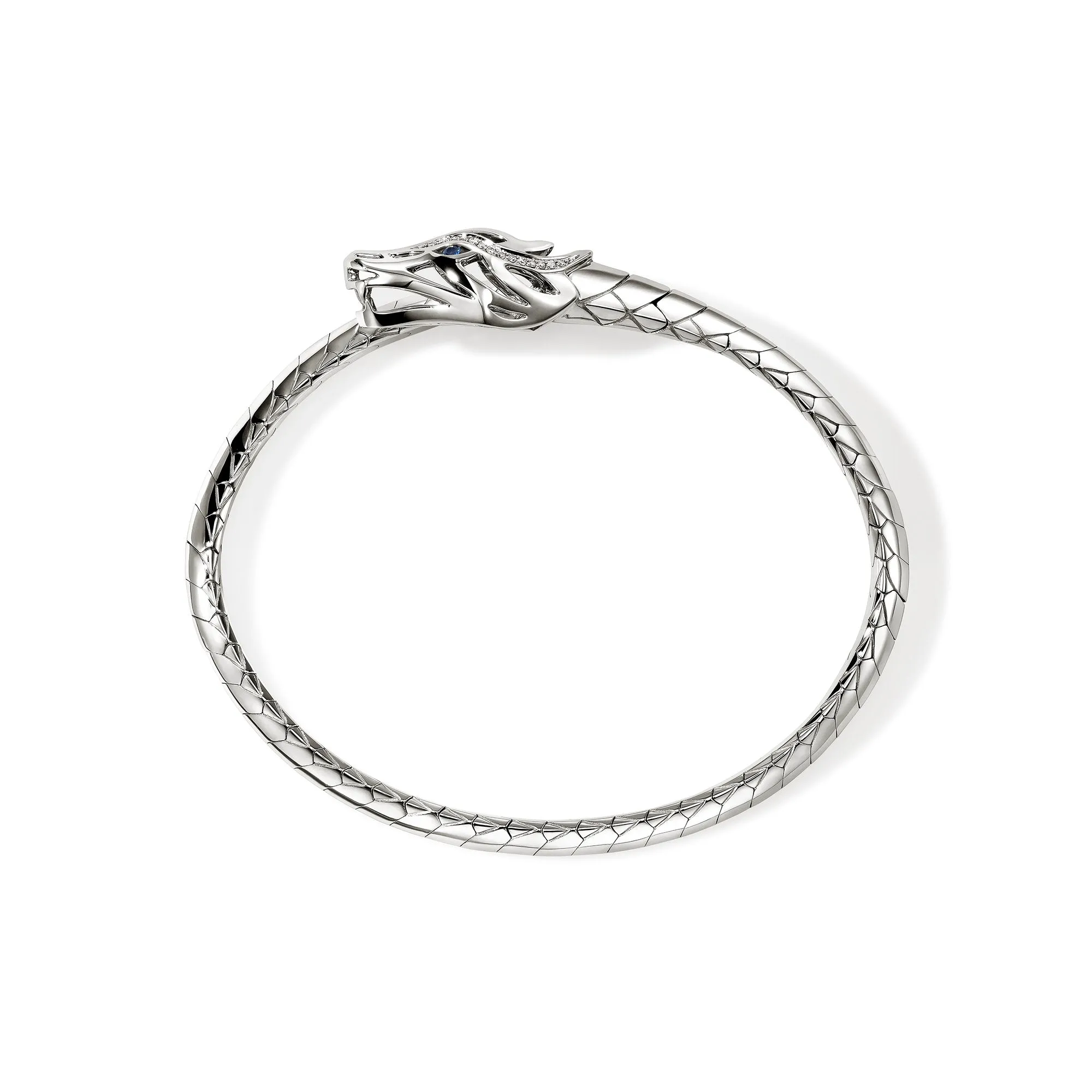 Naga Flex Cuff, Sterling Silver, Diamonds, Blue Sapphires|CBP603682BSPDI sold by John Hardy product image thumbnail 4