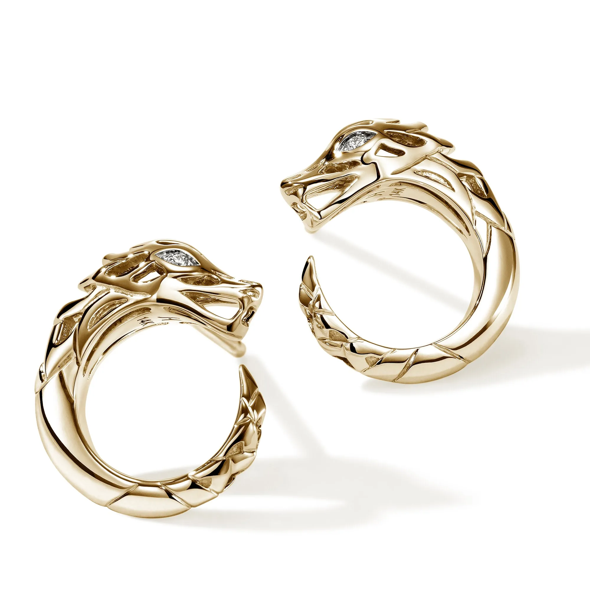 Naga Earrings, Gold, Diamonds|EGGX603732DI sold by John Hardy product image thumbnail 2