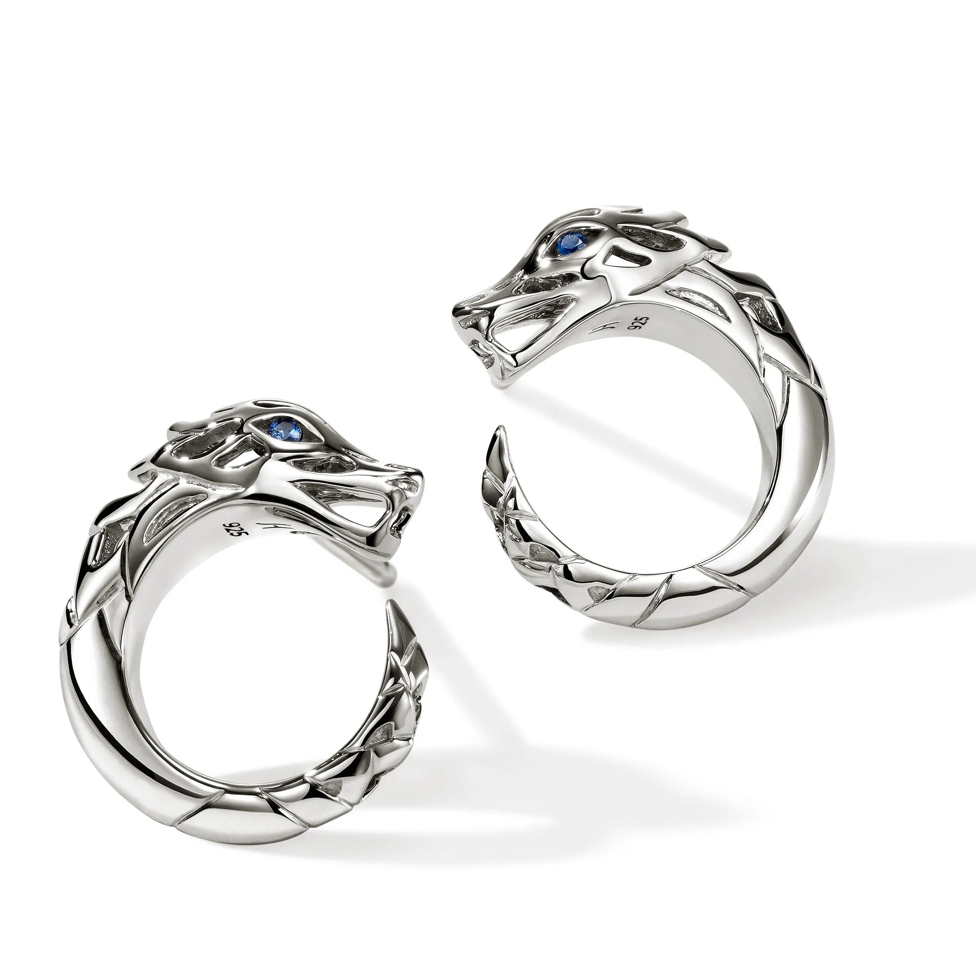 Naga Earrings, Sterling Silver, Blue Sapphires|EBS603731BSP sold by John Hardy product image thumbnail 2