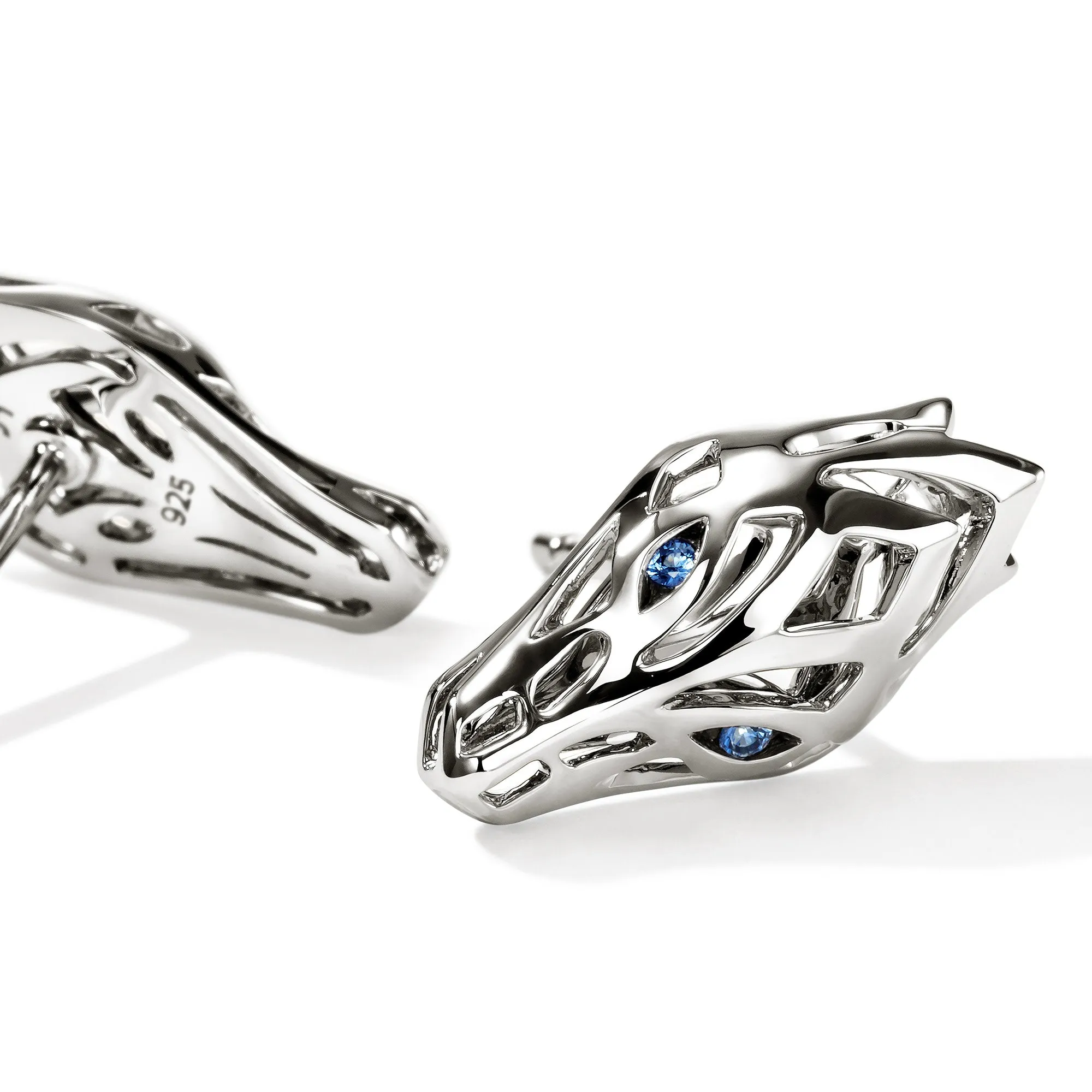 Naga Stud Earrings, Sterling Silver, Blue Sapphires|EBS603721BSP sold by John Hardy product image thumbnail 2