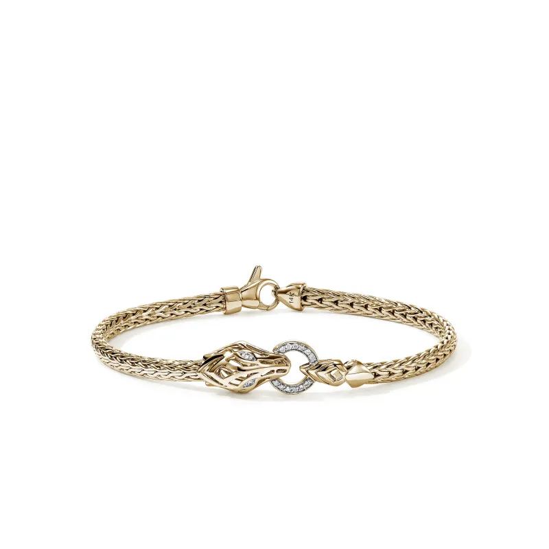 Naga Bracelet, Gold, Diamonds, 3.5MM|BUGGX603752DI sold by John Hardy