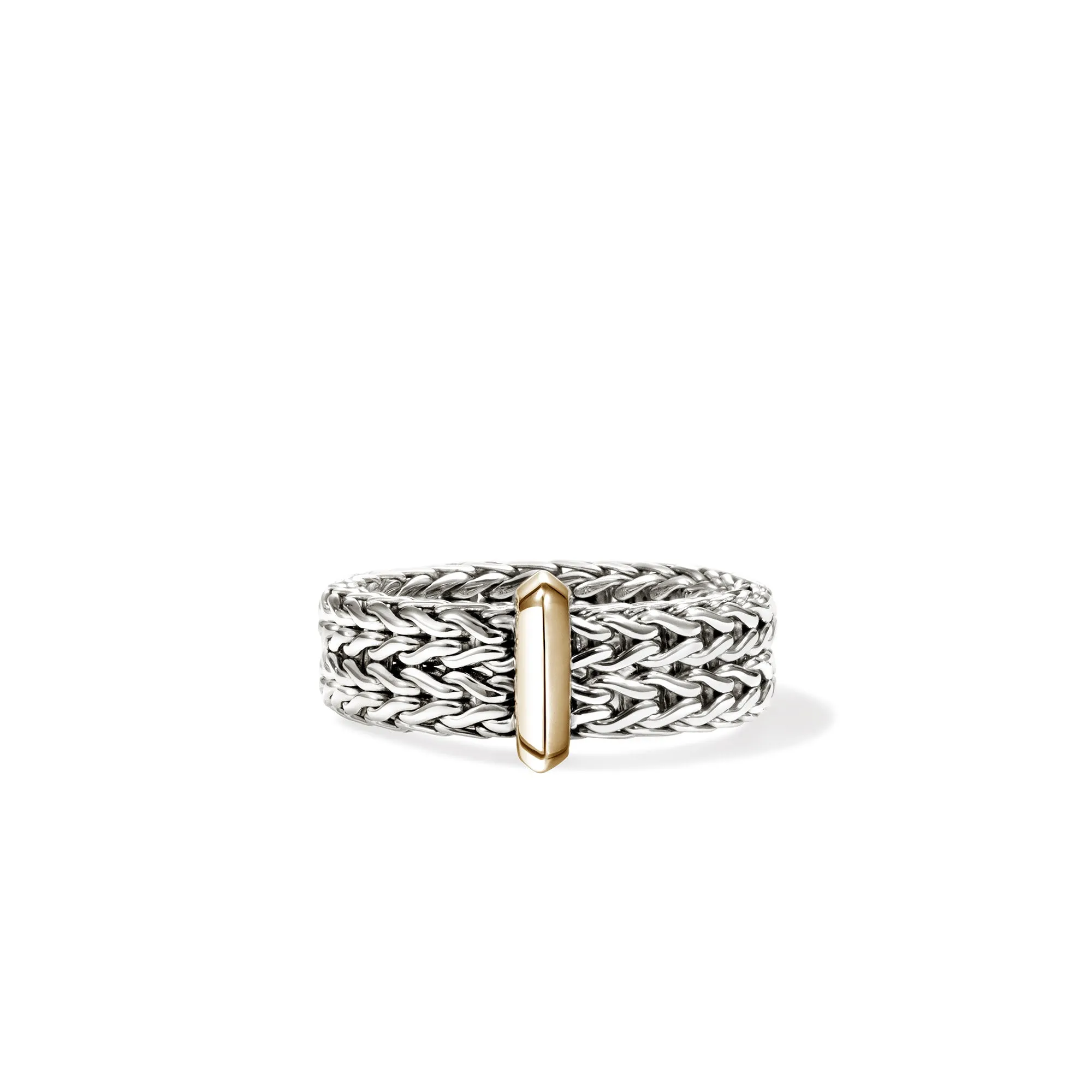 Icon Link Bar Ring, Sterling Silver, Gold, 6MM|RZZ98736 sold by John Hardy
