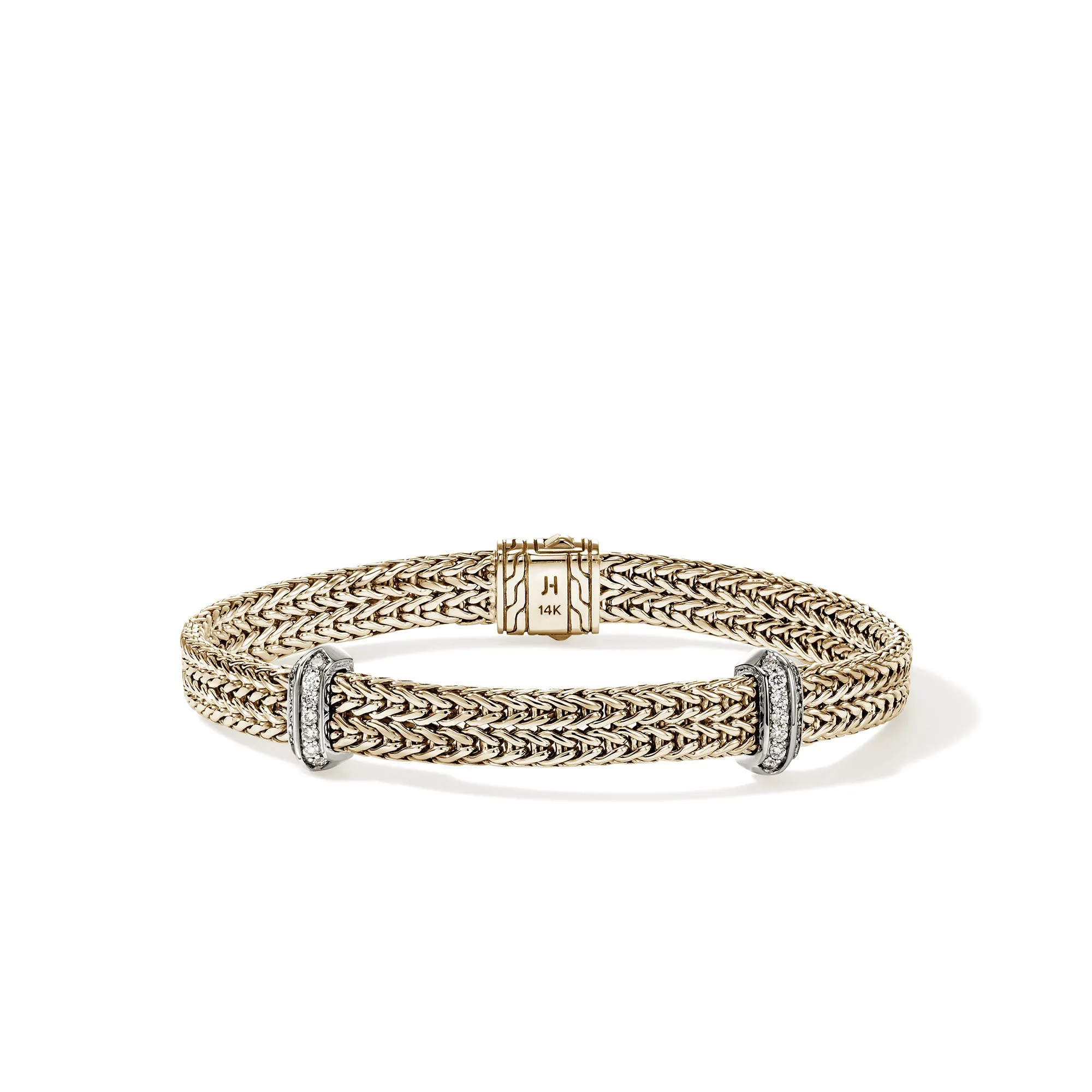 Icon Link Bracelet, Gold, Diamonds, 6MM|BUGGX989792DI sold by John Hardy