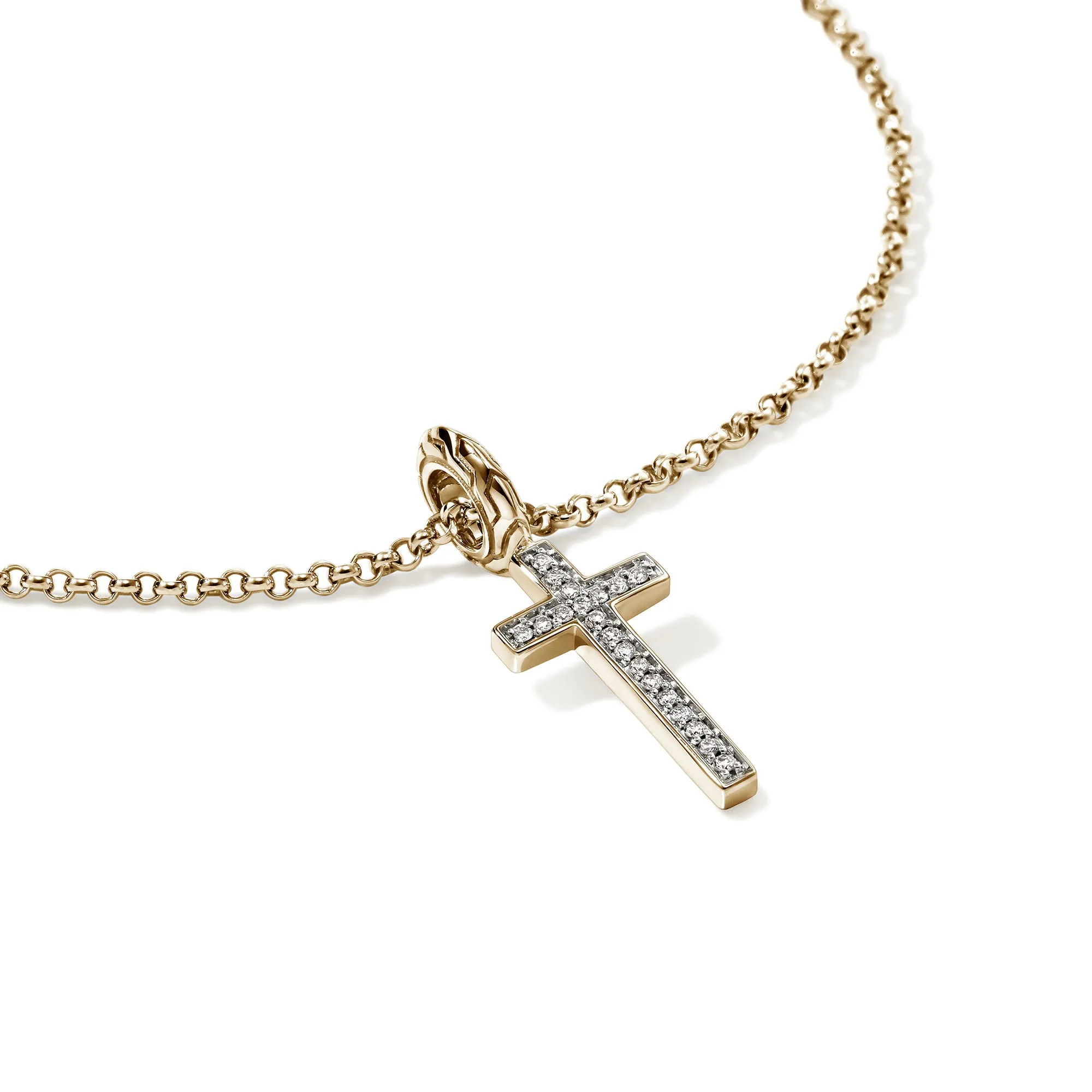 JH Essential Cross Necklace, Gold, Diamonds|NGGX9893882DI sold by John Hardy product image thumbnail 2