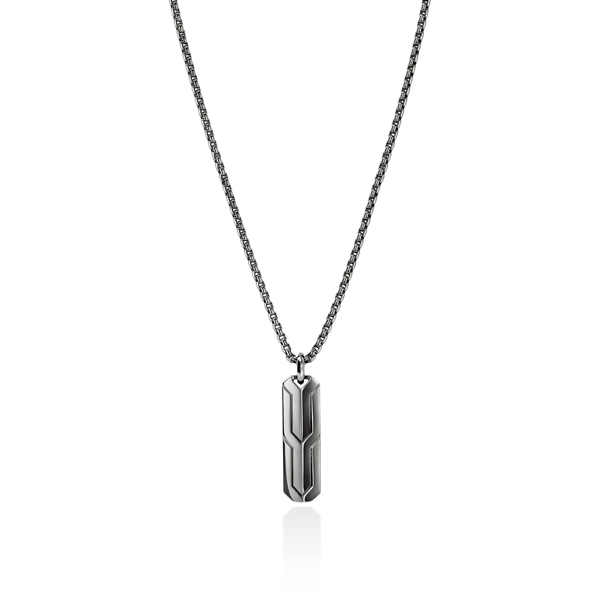 Icon 50 Tag Pendant Necklace, Dark Silver|NM98955BRD sold by John Hardy