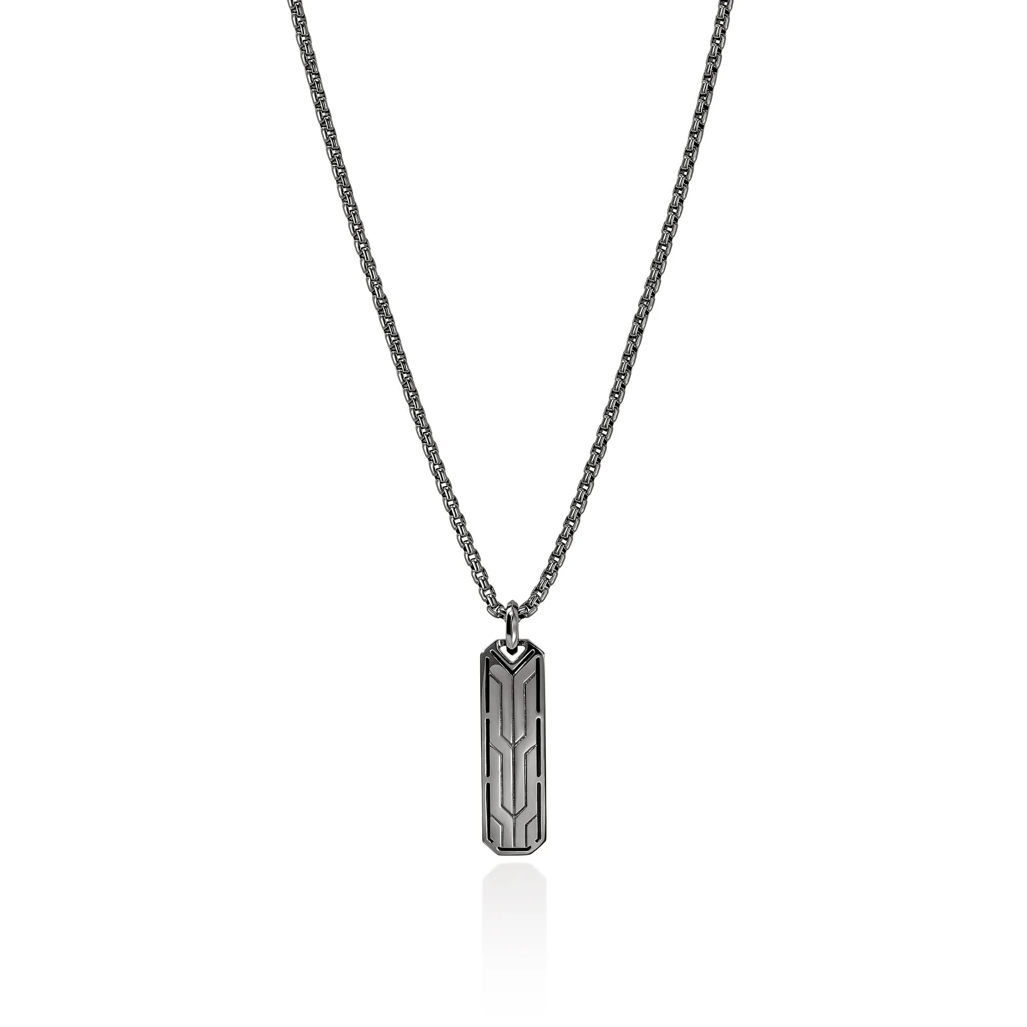 Icon 50 Tag Pendant Necklace, Dark Silver|NM98955BRD sold by John Hardy product image thumbnail 3