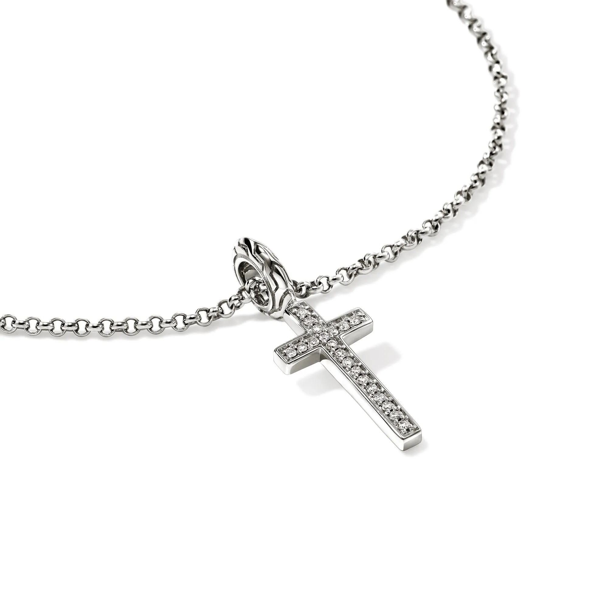 JH Essential Cross Necklace, Sterling Silver, Diamonds|NBP9893882DI sold by John Hardy product image thumbnail 2