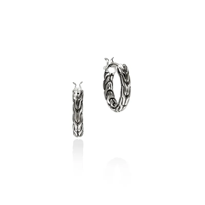 JH Essential Hoop Earrings, Sterling Silver, 14MM|EB98922 sold by John Hardy