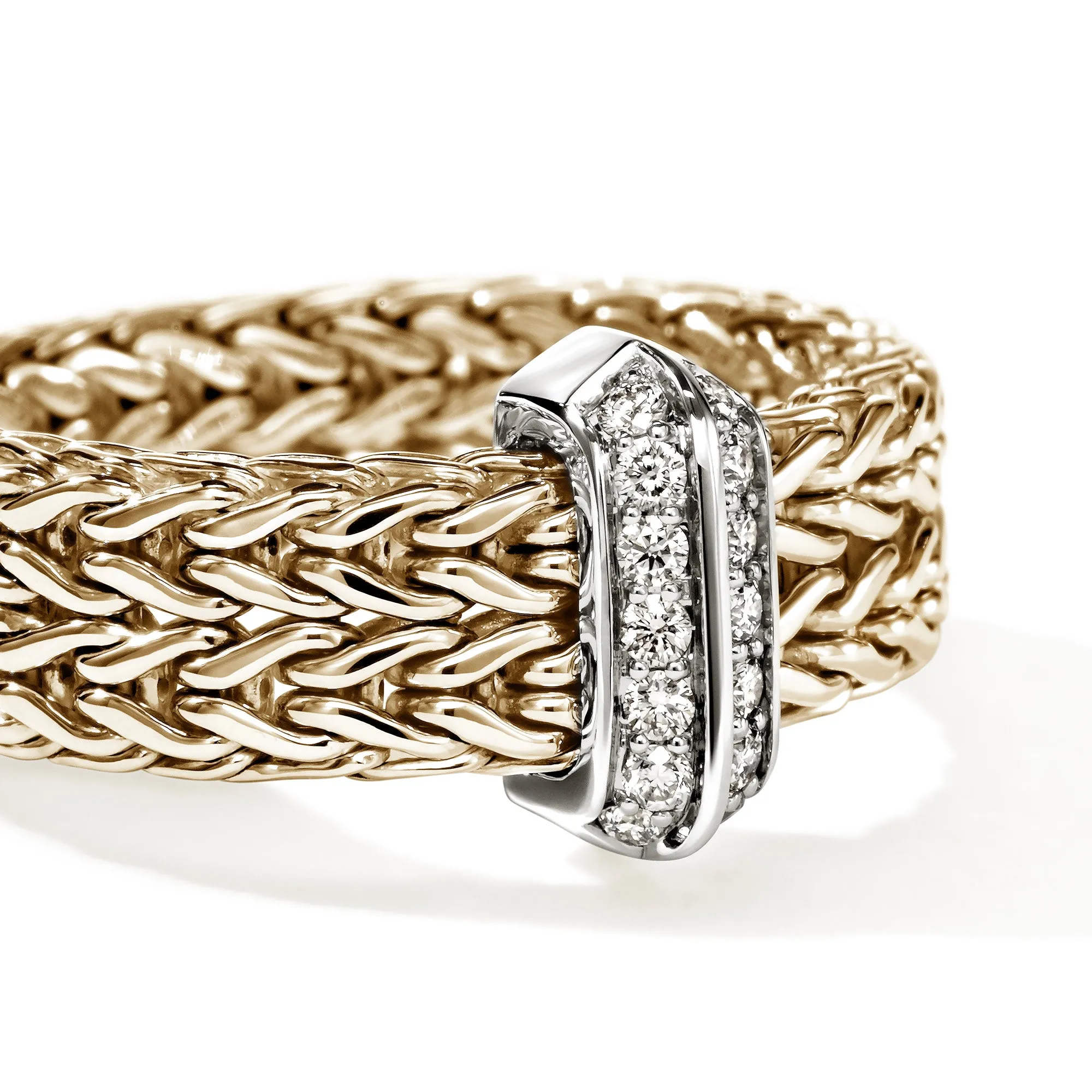 Icon Link Bar Ring, Gold, Diamonds, 6MM|RGGX987362DI sold by John Hardy product image thumbnail 2