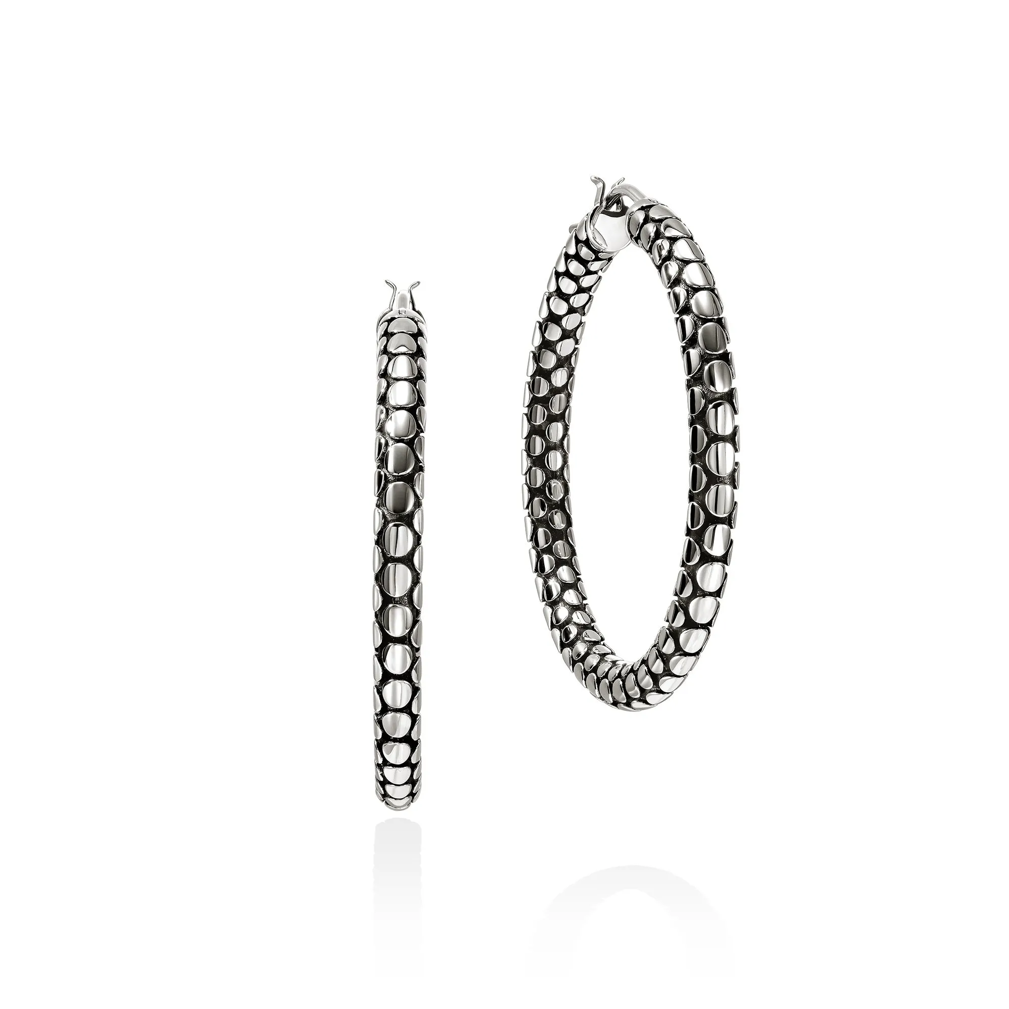 Dot Hoop Earrings, Sterling Silver, 37MM|EB30177 sold by John Hardy