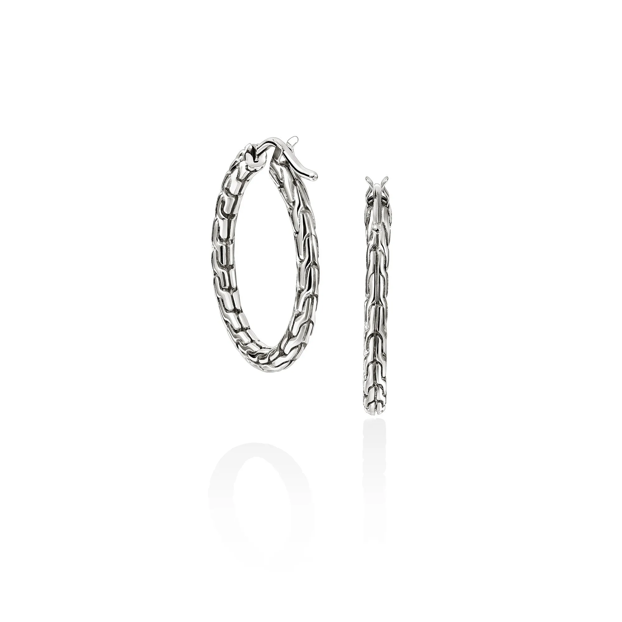 JH Essential Hoop Earrings, Sterling Silver, 22MM|EB98923 sold by John Hardy product image thumbnail 3