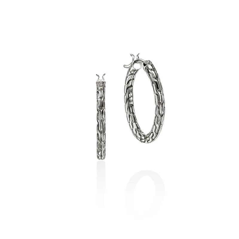 JH Essential Hoop Earrings, Sterling Silver, 22MM|EB98923 sold by John Hardy