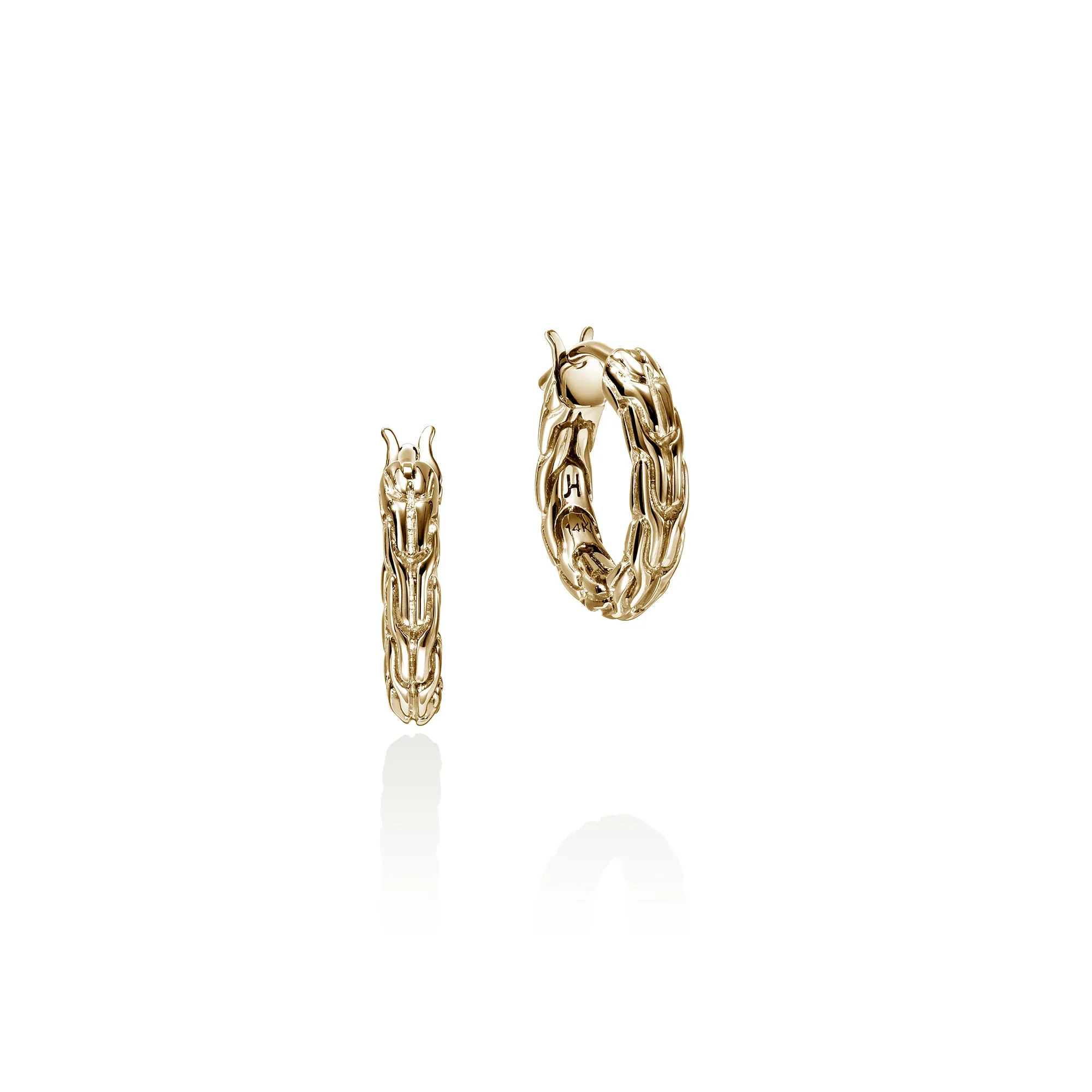 JH Essential Hoop Earrings, Gold, 14MM|EGG98922 sold by John Hardy