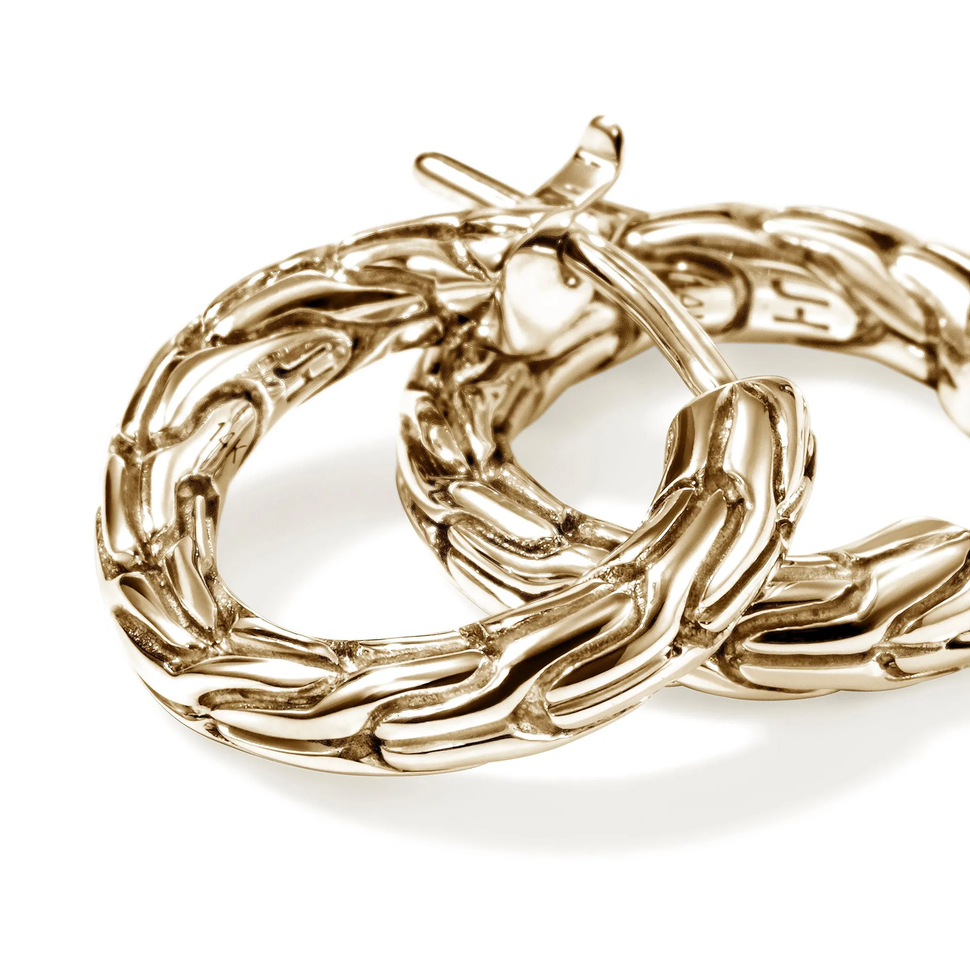 JH Essential Hoop Earrings, Gold, 14MM|EGG98922 sold by John Hardy product image thumbnail 2