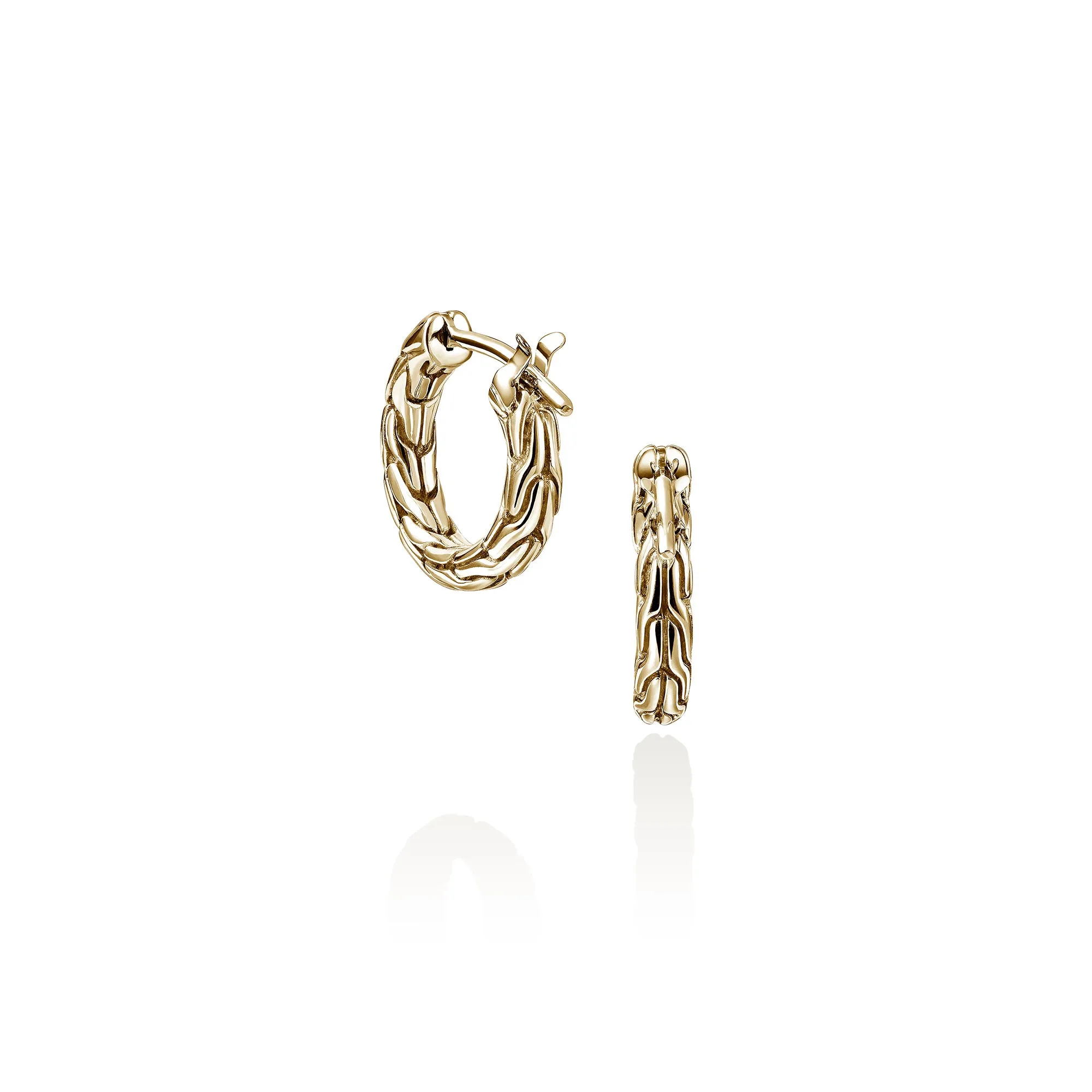JH Essential Hoop Earrings, Gold, 14MM|EGG98922 sold by John Hardy product image thumbnail 3