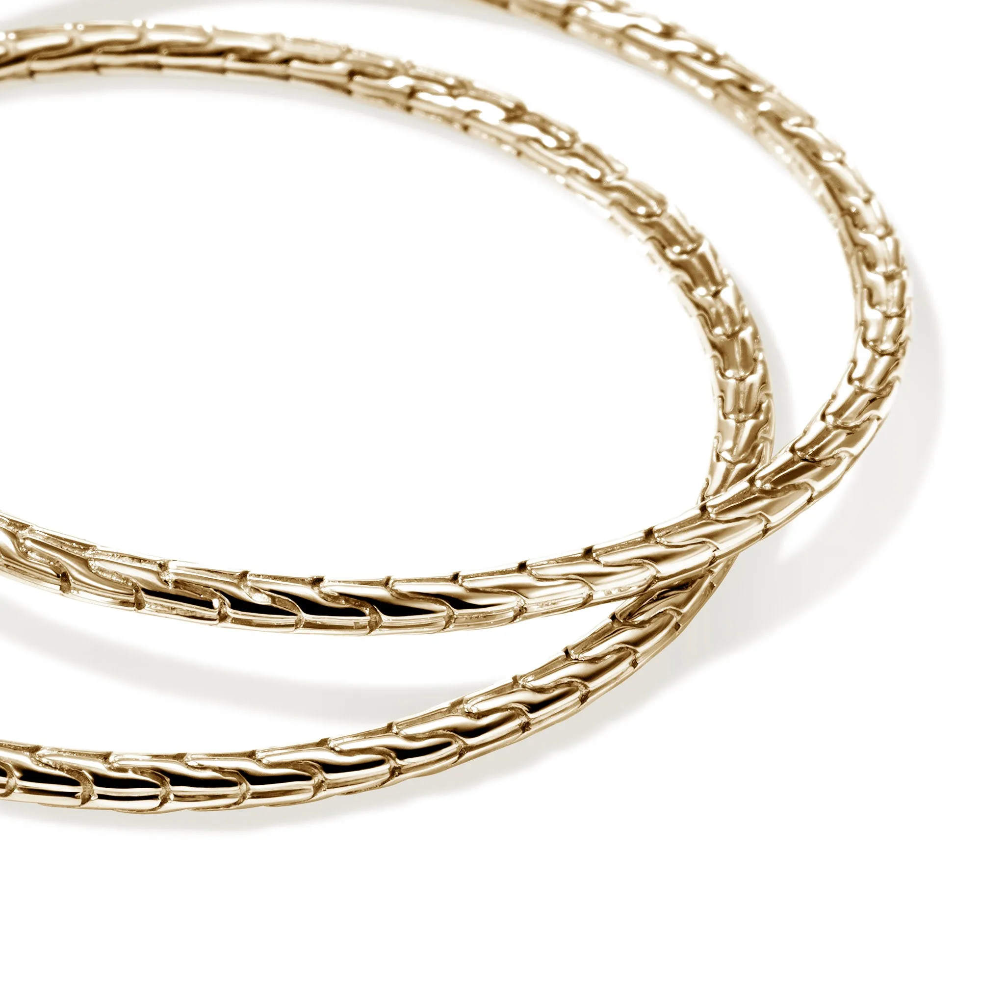 JH Essential Flex Hoop Earrings, Gold, 50MM|EGG98925 sold by John Hardy product image thumbnail 2