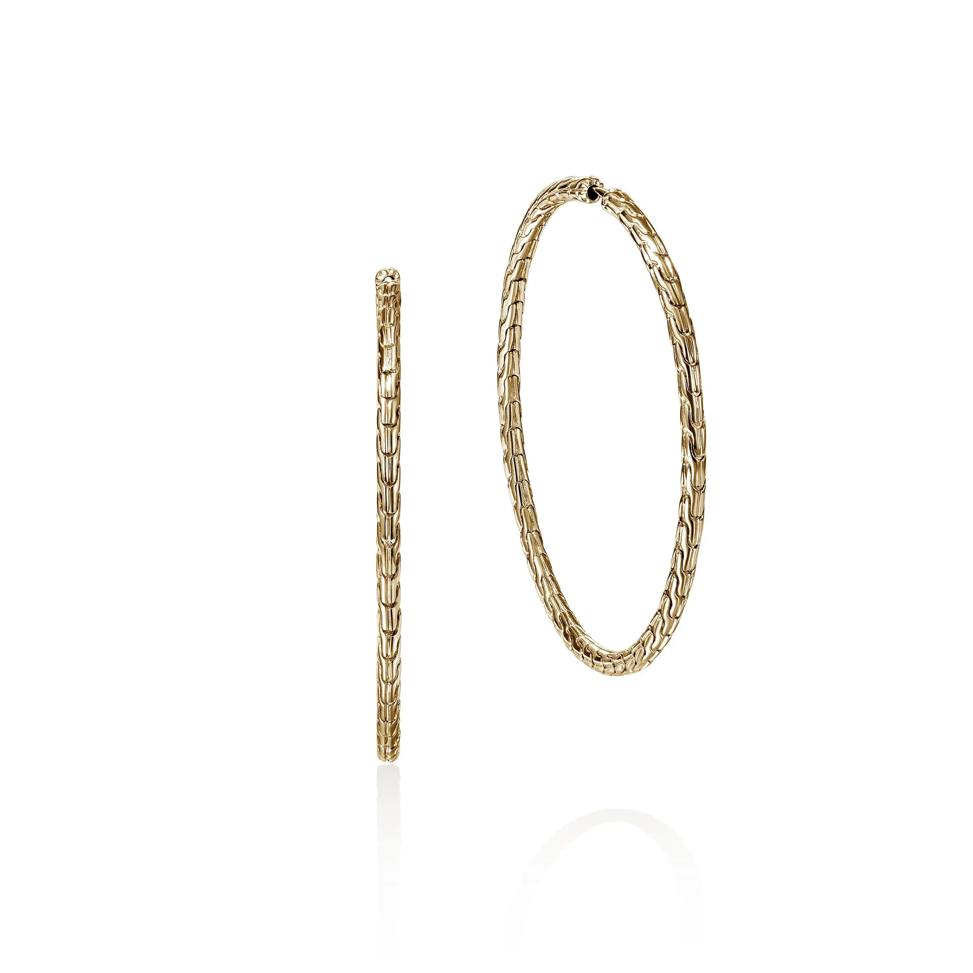 JH Essential Flex Hoop Earrings, Gold, 50MM|EGG98925 sold by John Hardy