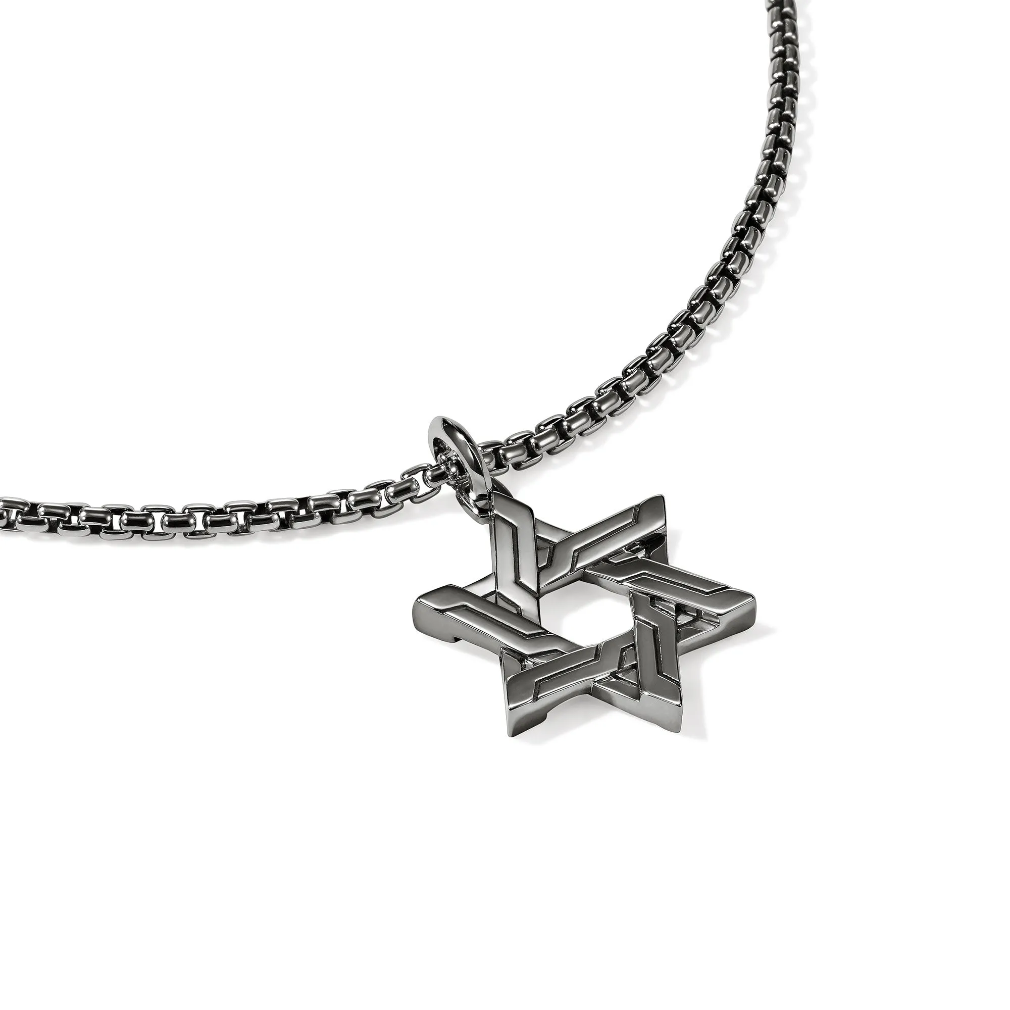 Icon 50 Star of David Pendant Necklace, Dark Silver|NM989488BRD sold by John Hardy product image thumbnail 2