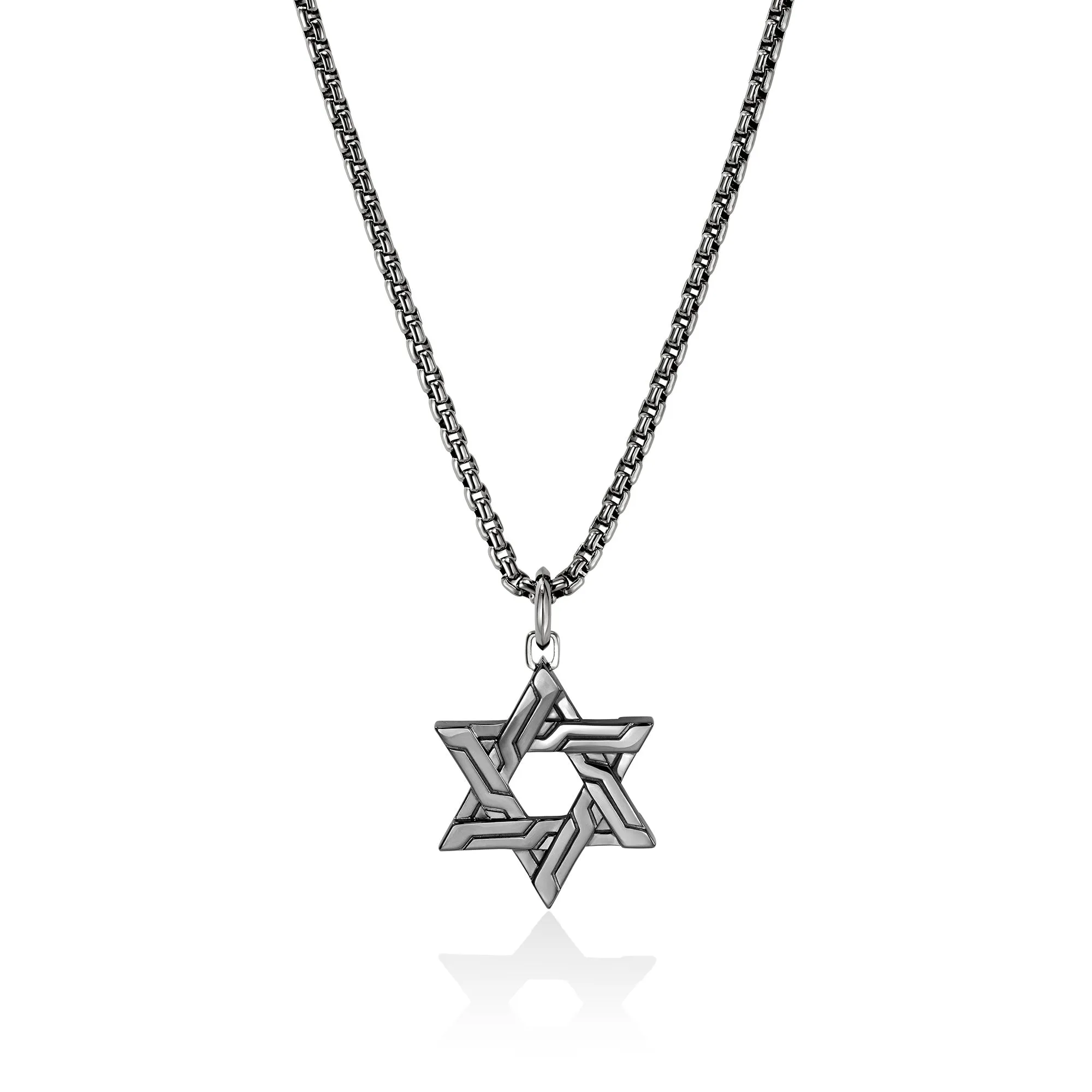 Icon 50 Star of David Pendant Necklace, Dark Silver|NM989488BRD sold by John Hardy