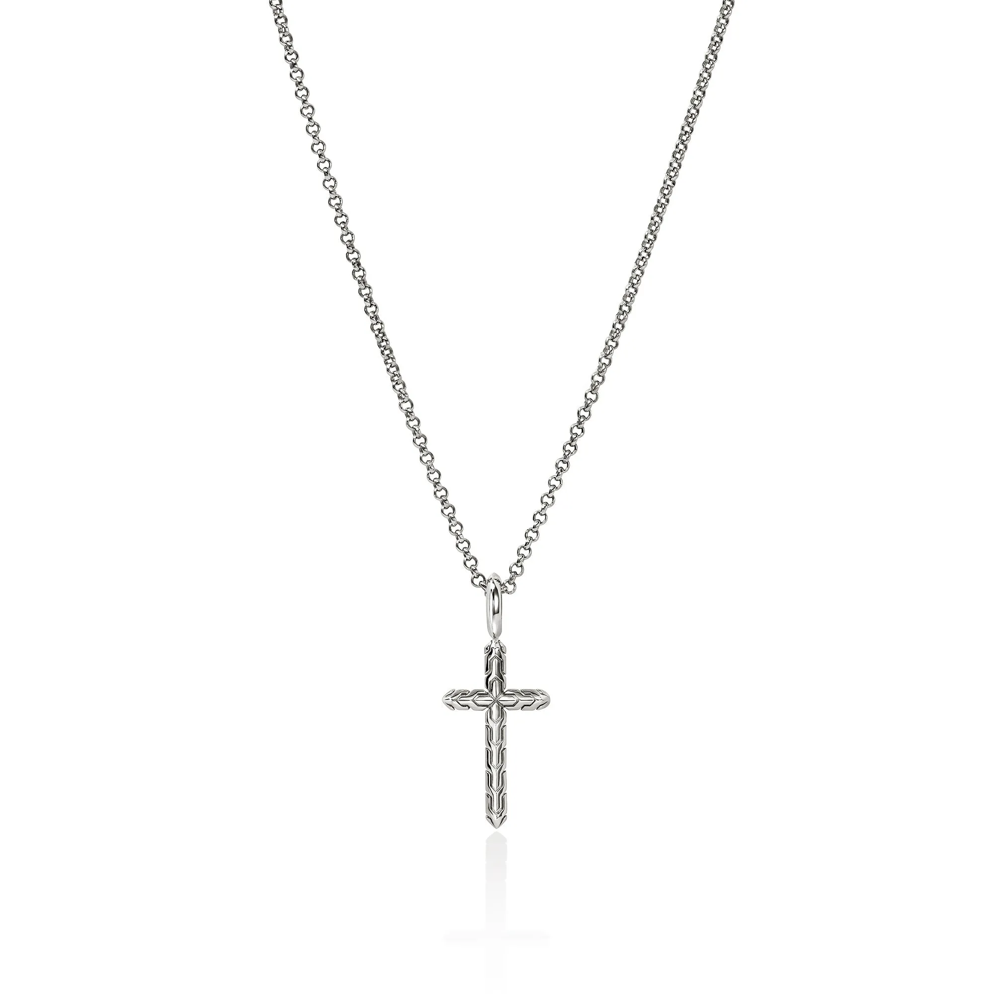 JH Essential Cross Necklace, Sterling Silver|NB989377 sold by John Hardy