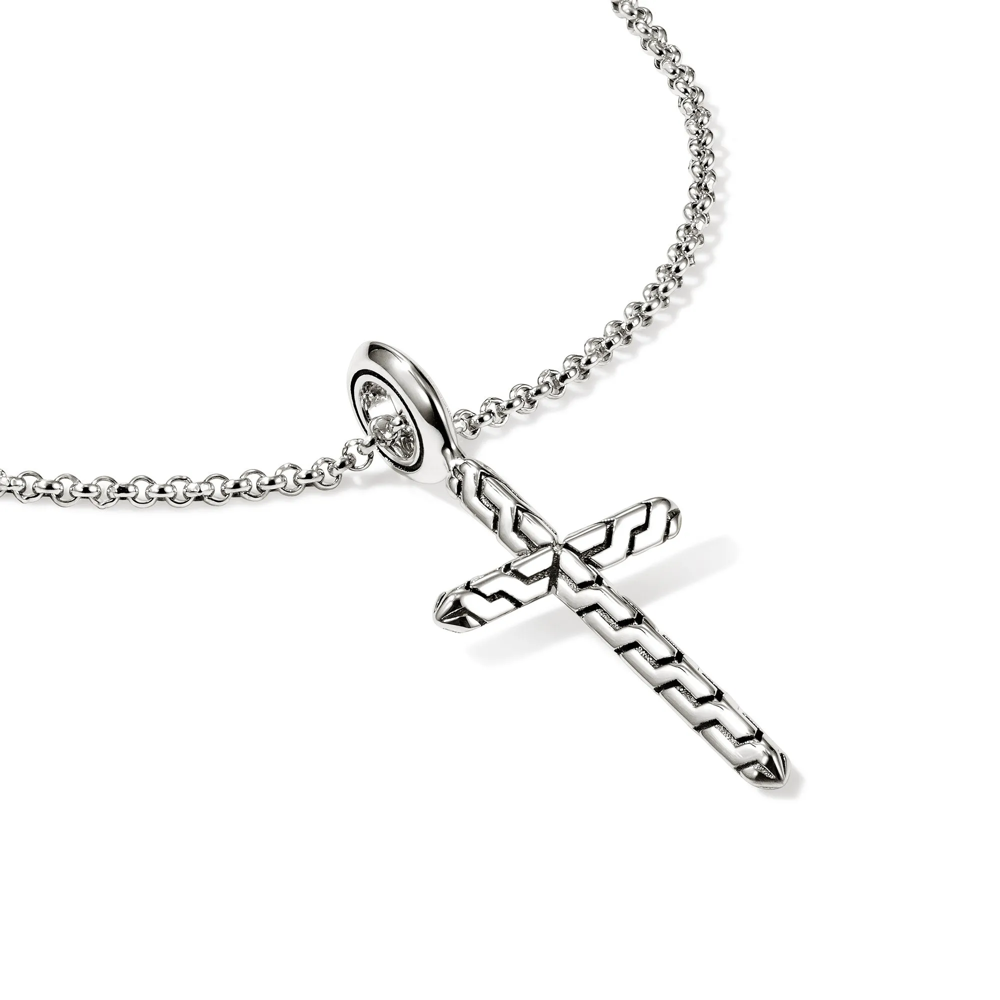 JH Essential Cross Necklace, Sterling Silver|NB989377 sold by John Hardy product image thumbnail 2