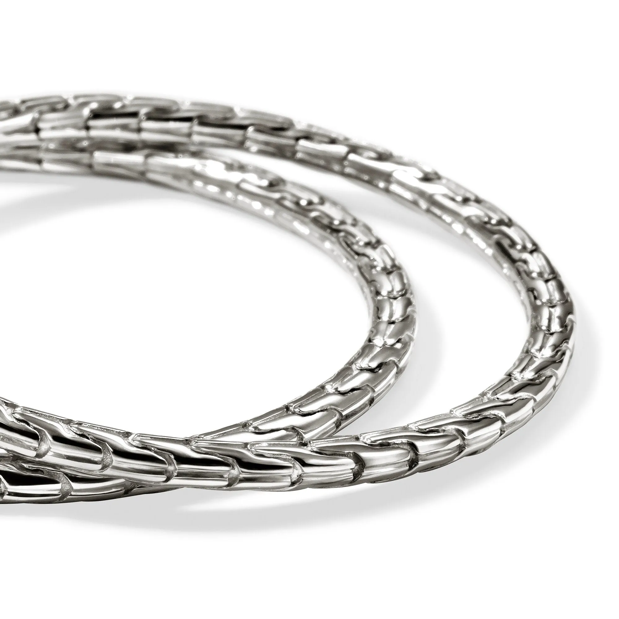 JH Essential Flex Hoop Earrings, Sterling Silver, 39MM|EB98924 sold by John Hardy product image thumbnail 2