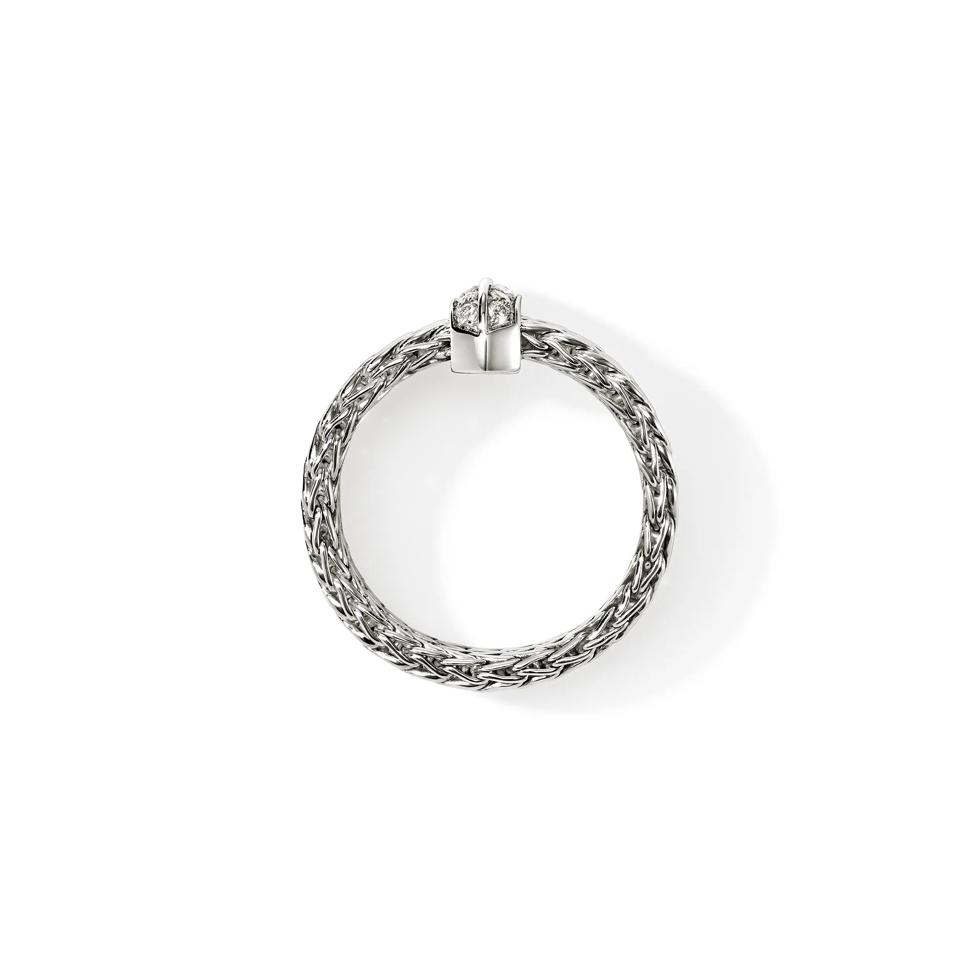Icon Link Bar Ring, Sterling Silver, Diamonds, 6MM|RBP987362DI sold by John Hardy product image thumbnail 4
