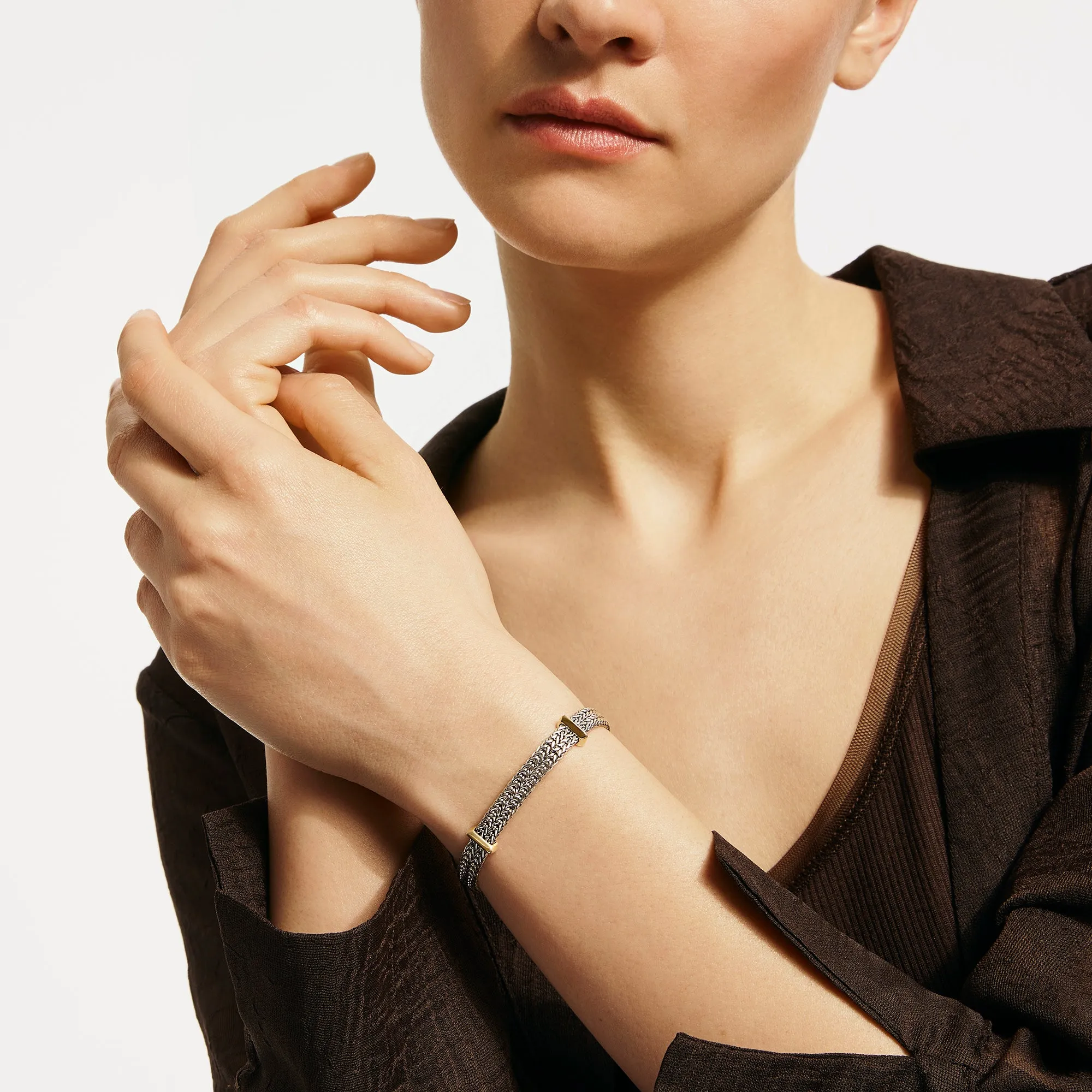 Icon Link Bracelet, Sterling Silver, Gold, 6MM|BUZZ98978 sold by John Hardy product image thumbnail 5