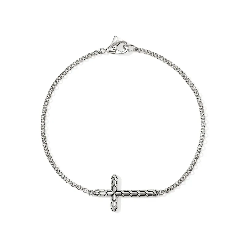 JH Essential Cross Bracelet, Sterling Silver|BU98941 sold by John Hardy