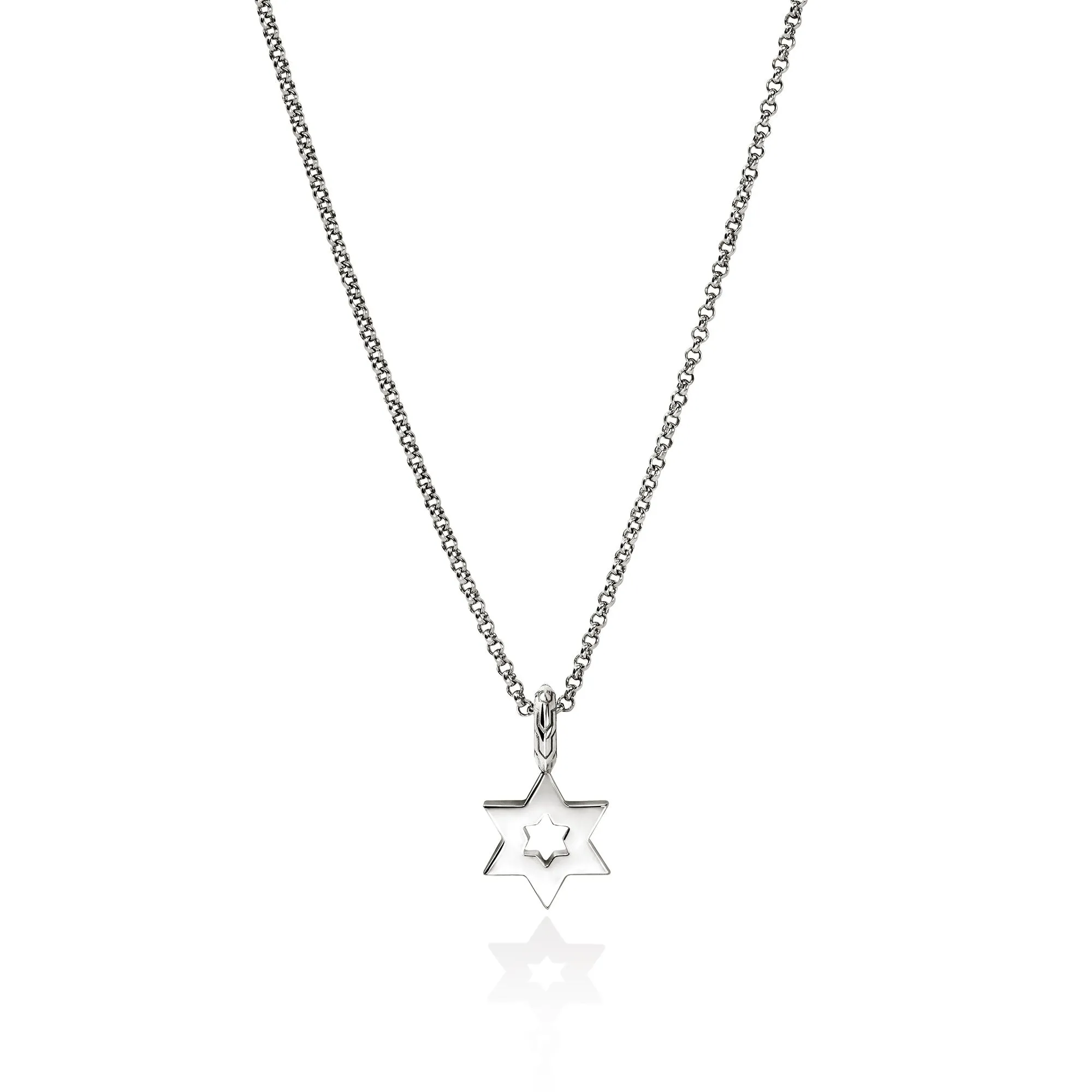 JH Essential Star of David Necklace, Sterling Silver, Diamonds|NBP9894002DI sold by John Hardy product image thumbnail 3