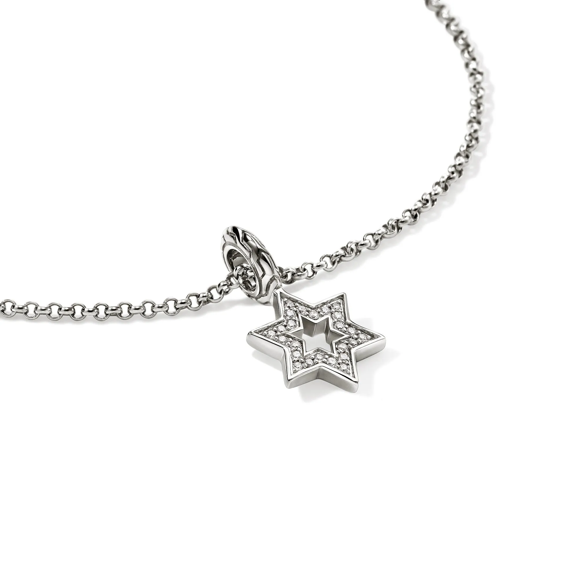 JH Essential Star of David Necklace, Sterling Silver, Diamonds|NBP9894002DI sold by John Hardy product image thumbnail 2