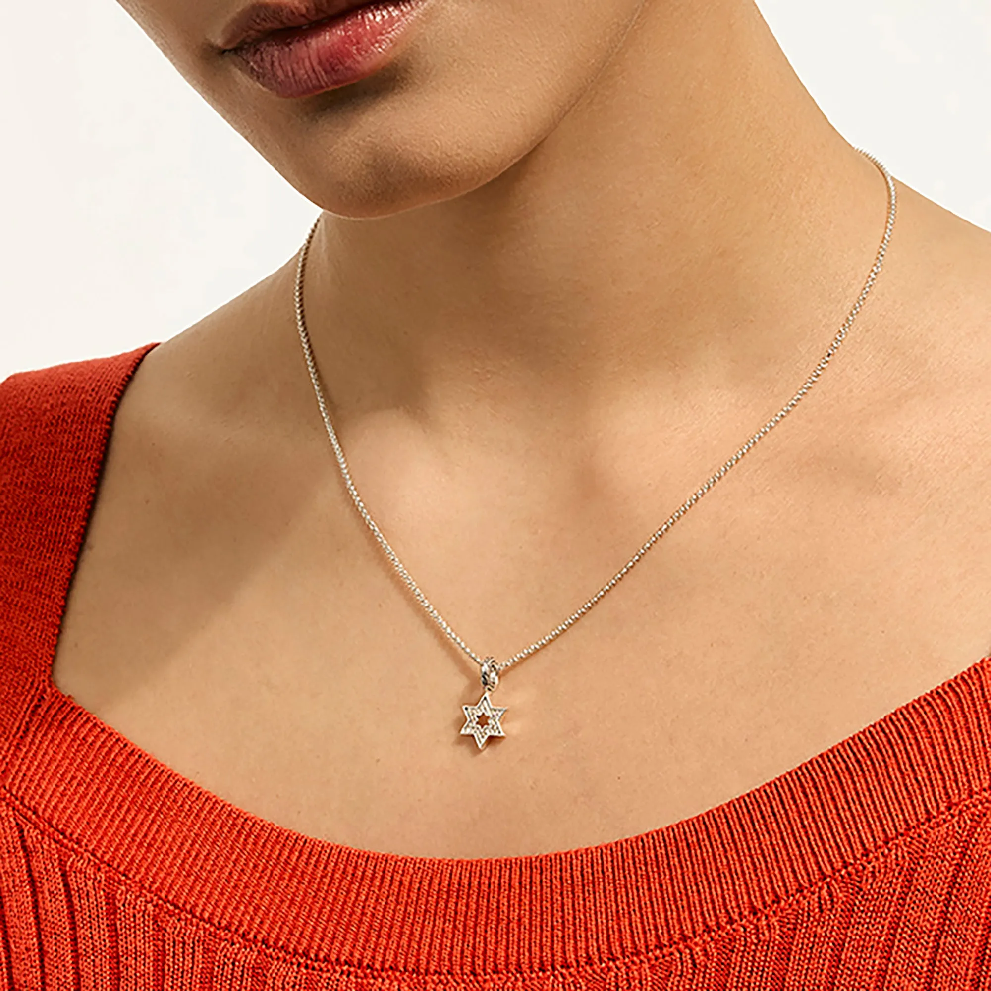 JH Essential Star of David Necklace, Sterling Silver, Diamonds|NBP9894002DI sold by John Hardy product image thumbnail 5