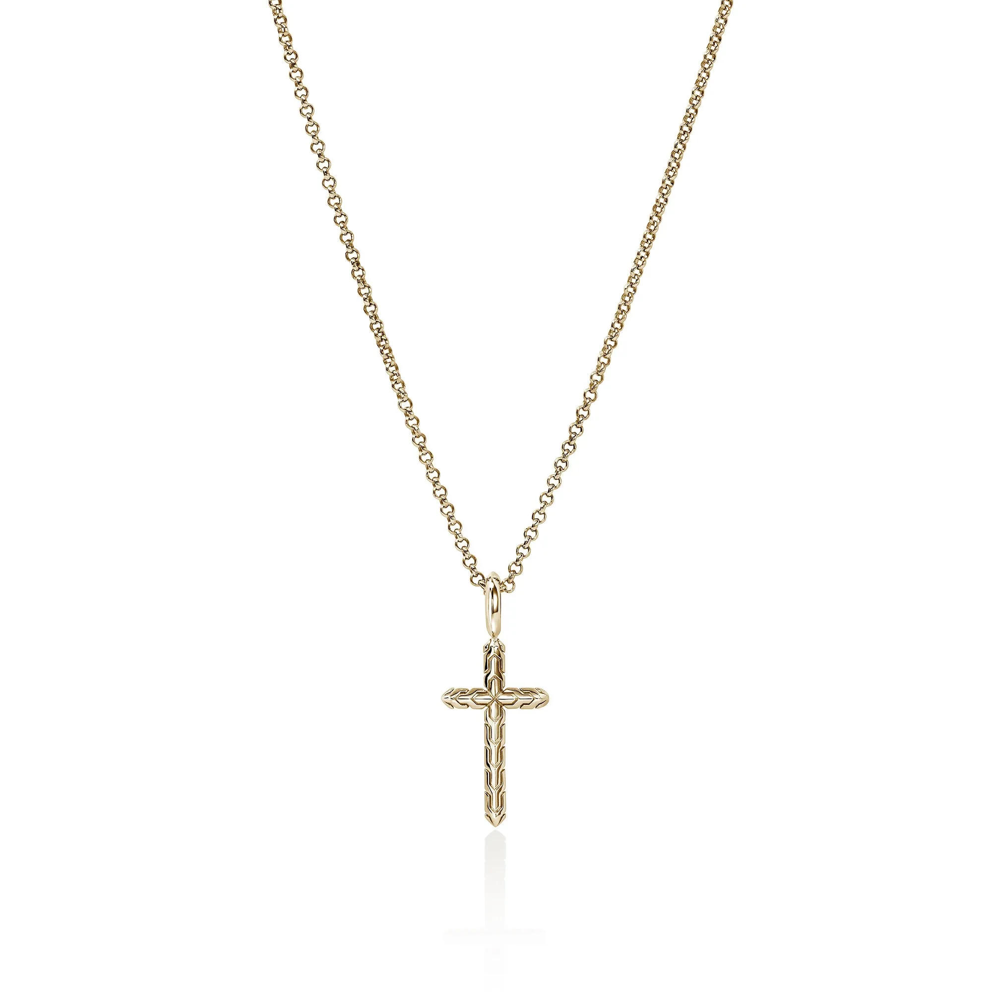 JH Essential Cross Necklace, Gold|NGG989377 sold by John Hardy
