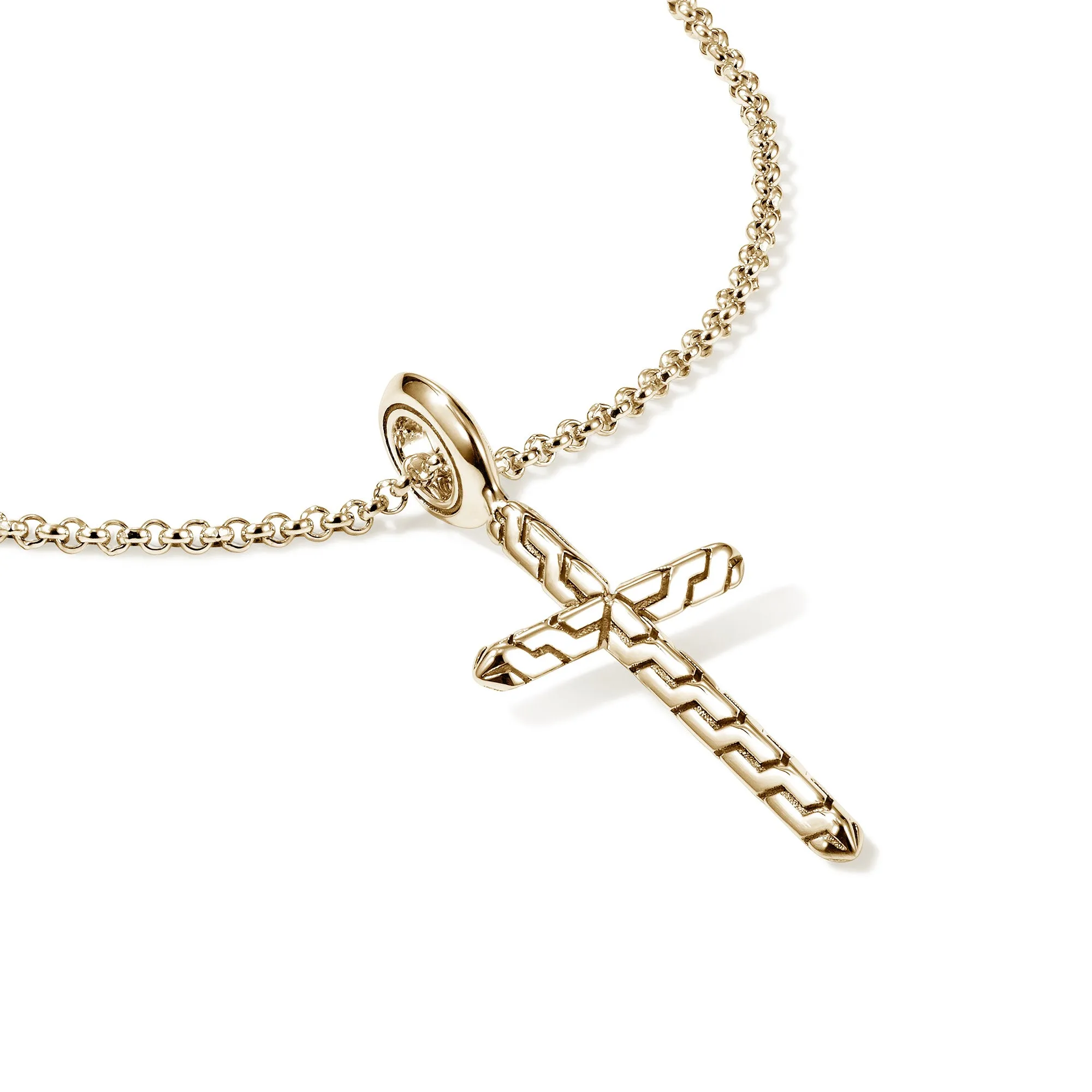 JH Essential Cross Necklace, Gold|NGG989377 sold by John Hardy product image thumbnail 2