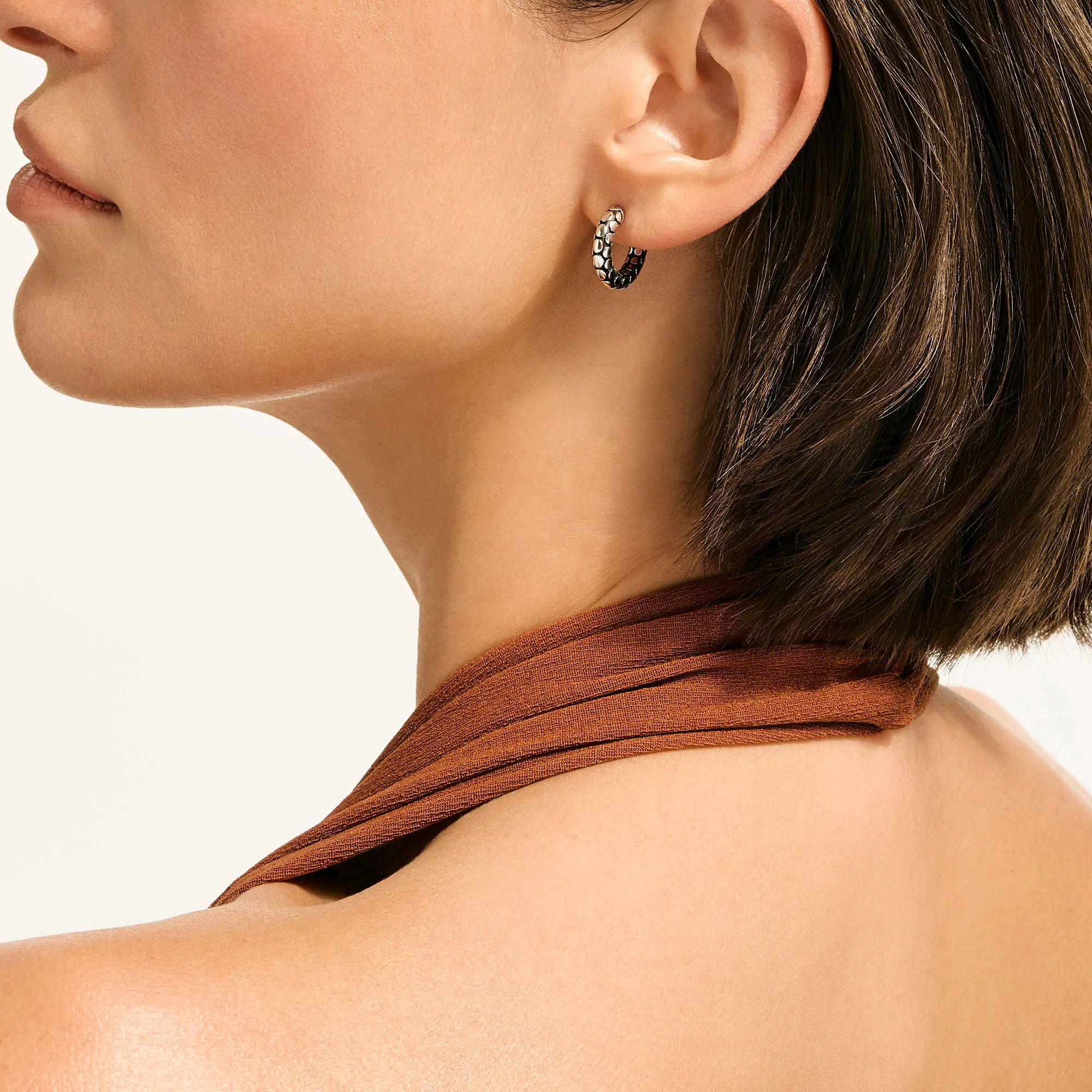 Dot Hoop Earrings, Sterling Silver, 15MM|EB30176 sold by John Hardy product image thumbnail 4