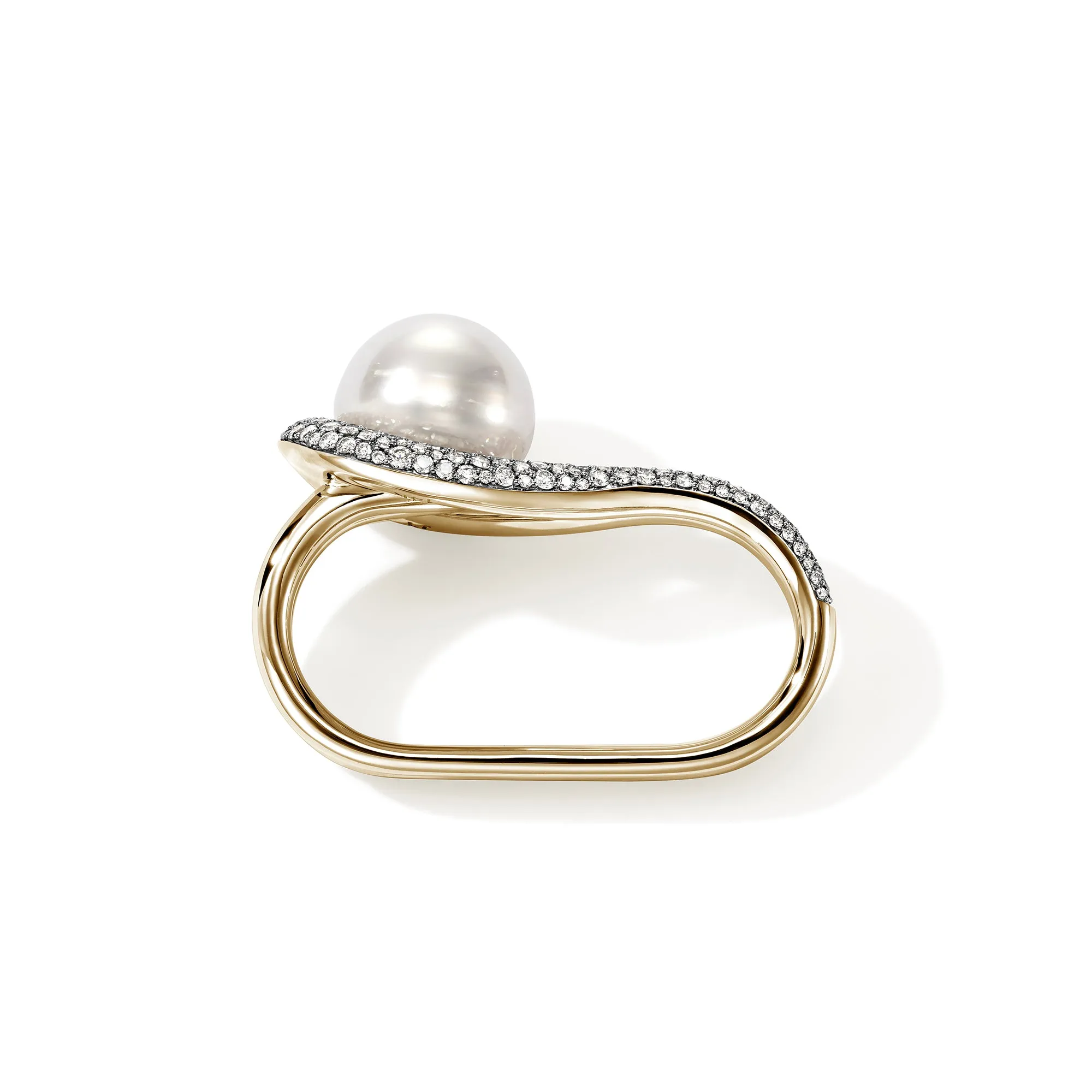 Surf Two Finger Ring, Gold, Diamonds, Pearl|RGGX895152DI sold by John Hardy product image thumbnail 4