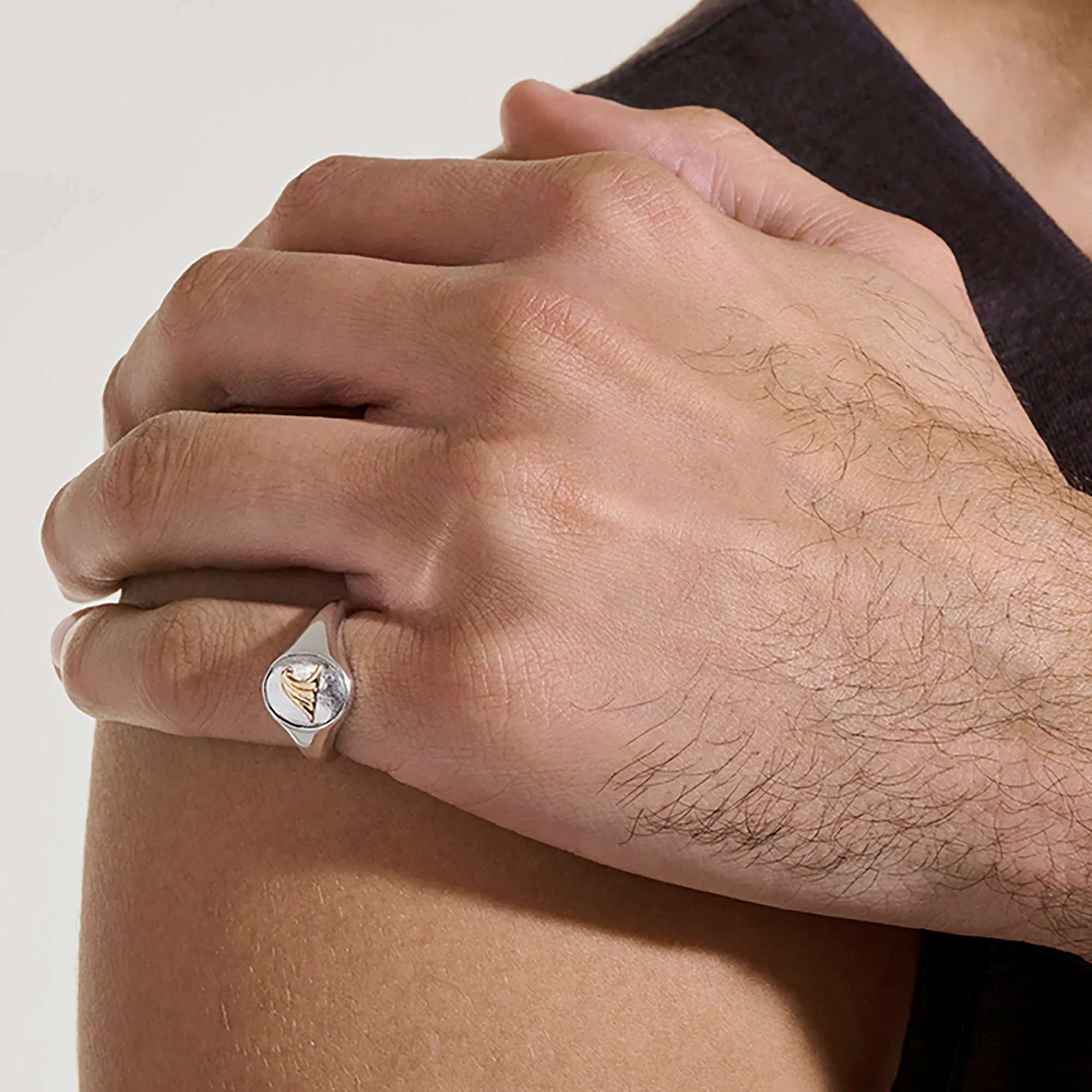 Wave Signet Ring, Gold, Sterling Silver|RMZZ98852 sold by John Hardy product image thumbnail 5