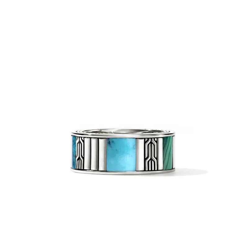 Icon 50 Ring, Sterling Silver, Hardstones|RMS988021TQMH sold by John Hardy