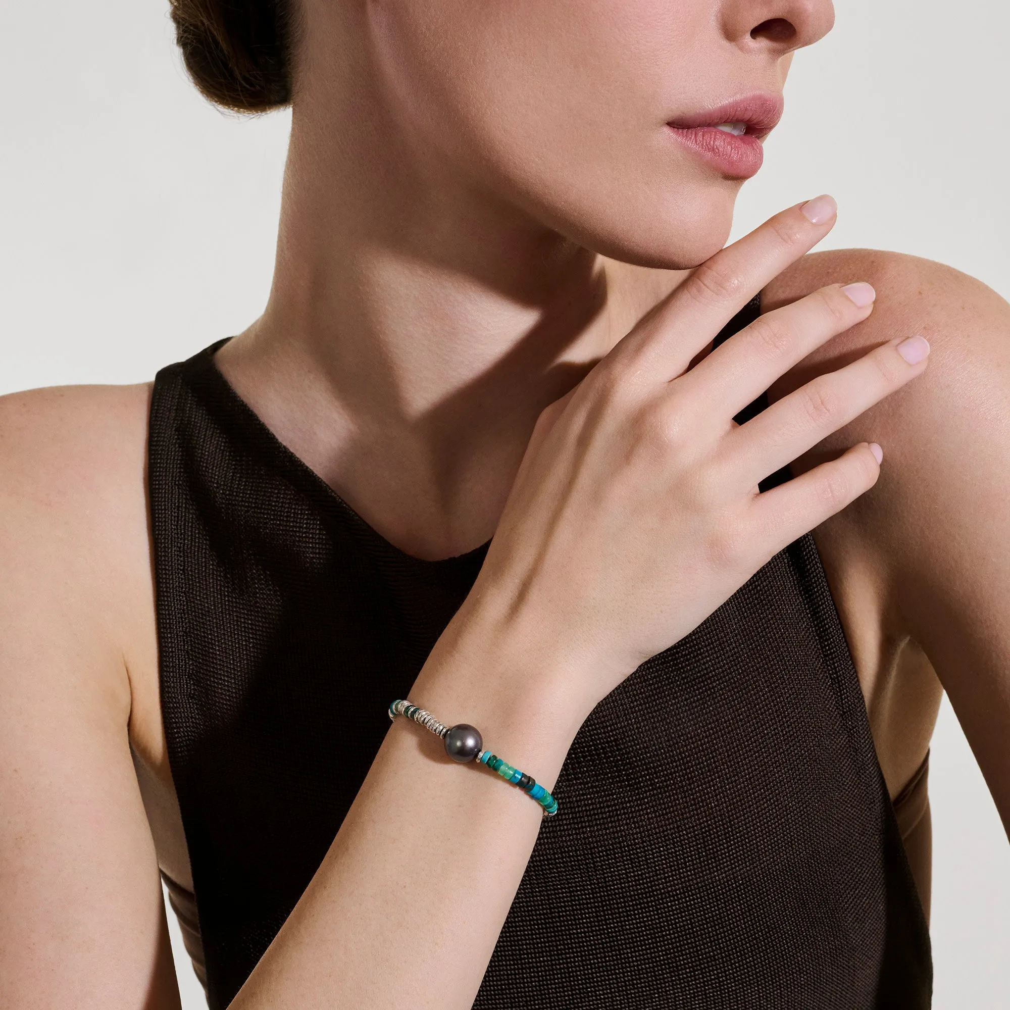 Heishi Bracelet, Sterling Silver, Hardstones, Pearl|BUS987971TQCRS sold by John Hardy product image thumbnail 5