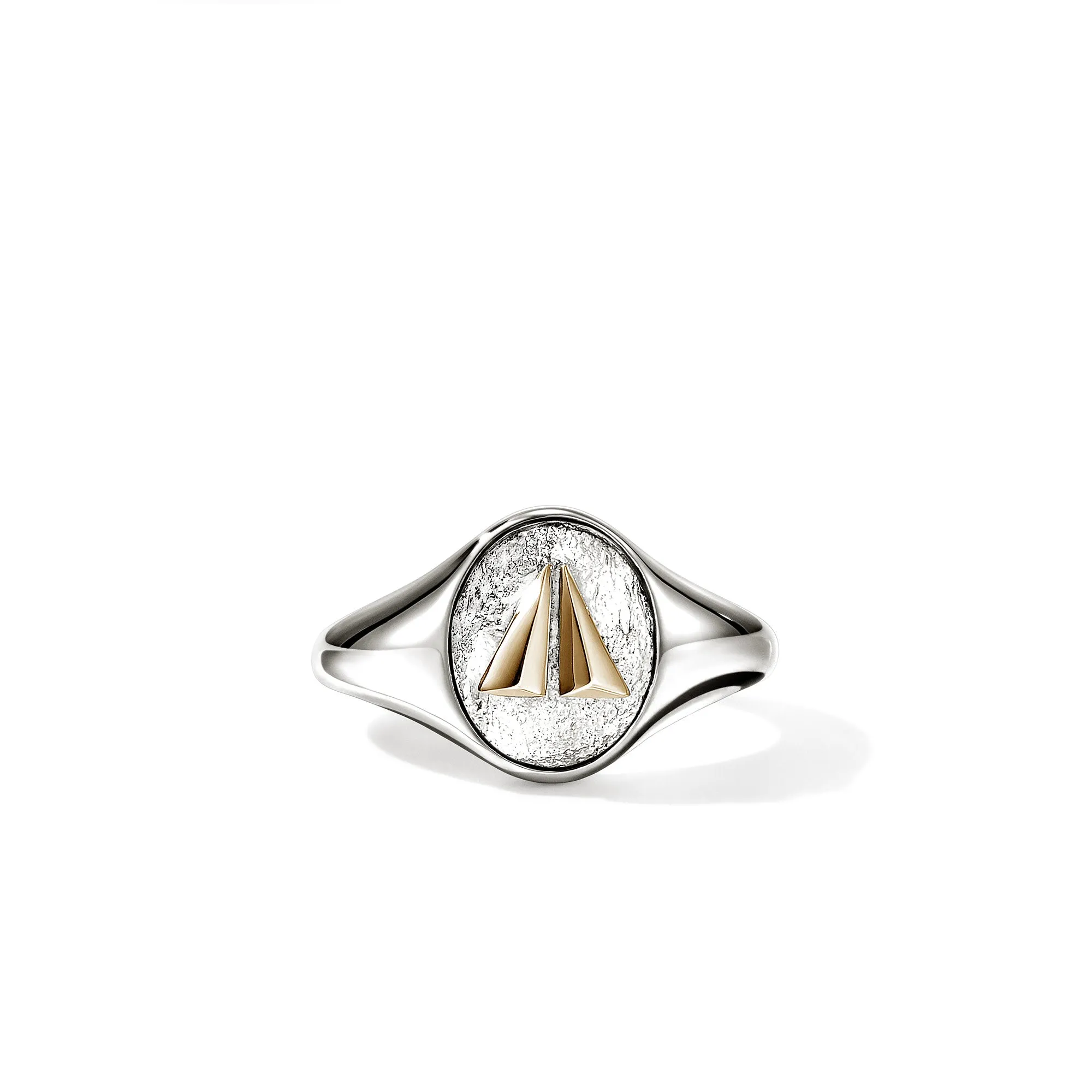 Split Gate Signet Ring, Gold, Sterling Silver|RMZZ98851 sold by John Hardy