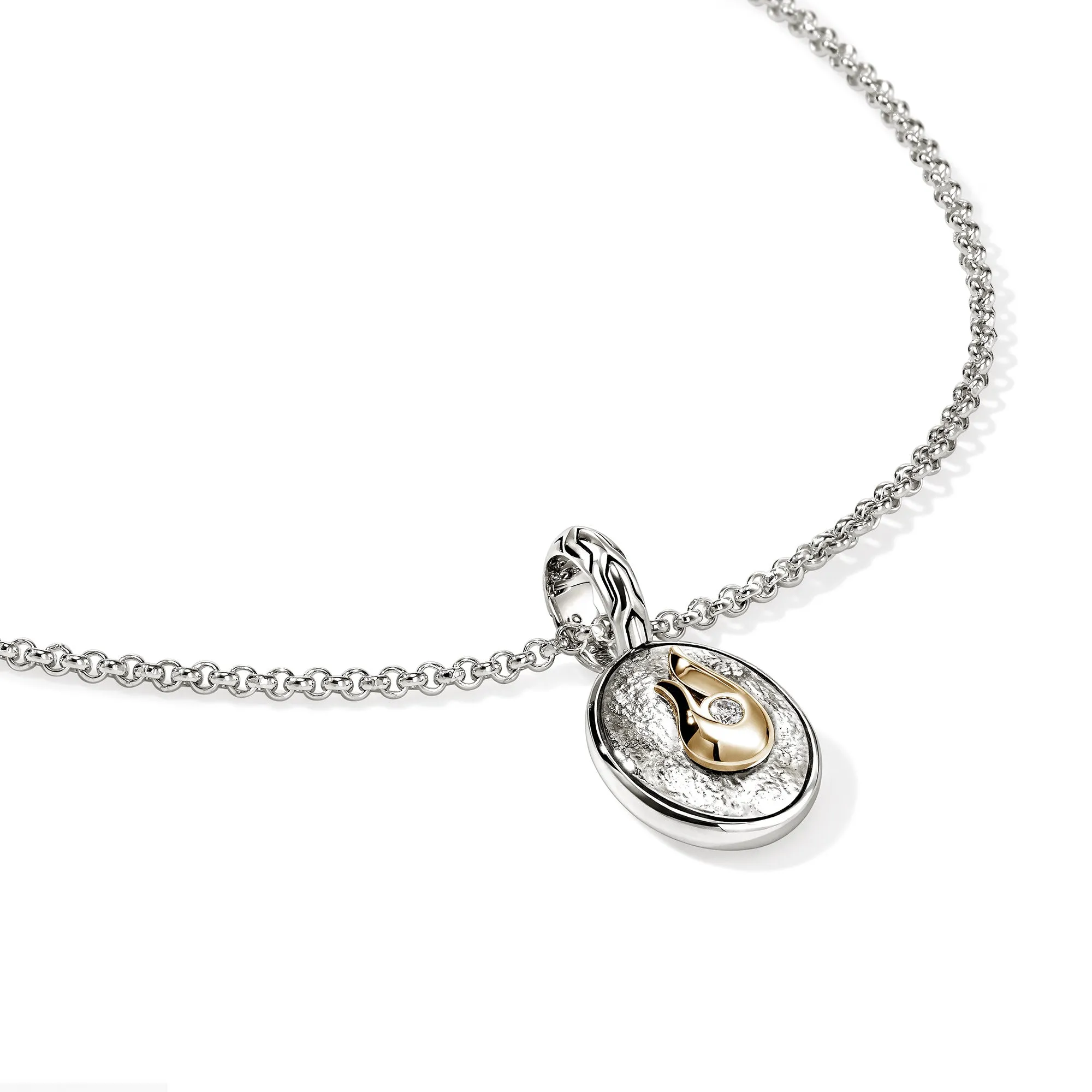 Flame Talisman Necklace, Gold, Sterling Silver, Diamonds|NZZP988242DI sold by John Hardy product image thumbnail 2